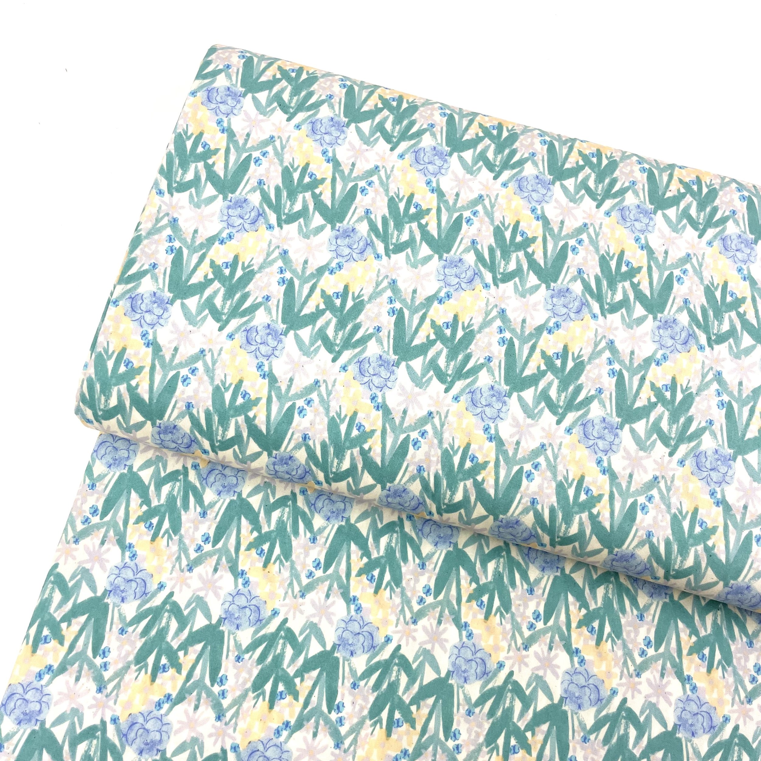 Sevenberry Japanese Fabric Flora Cotton Teal 1.jpeg