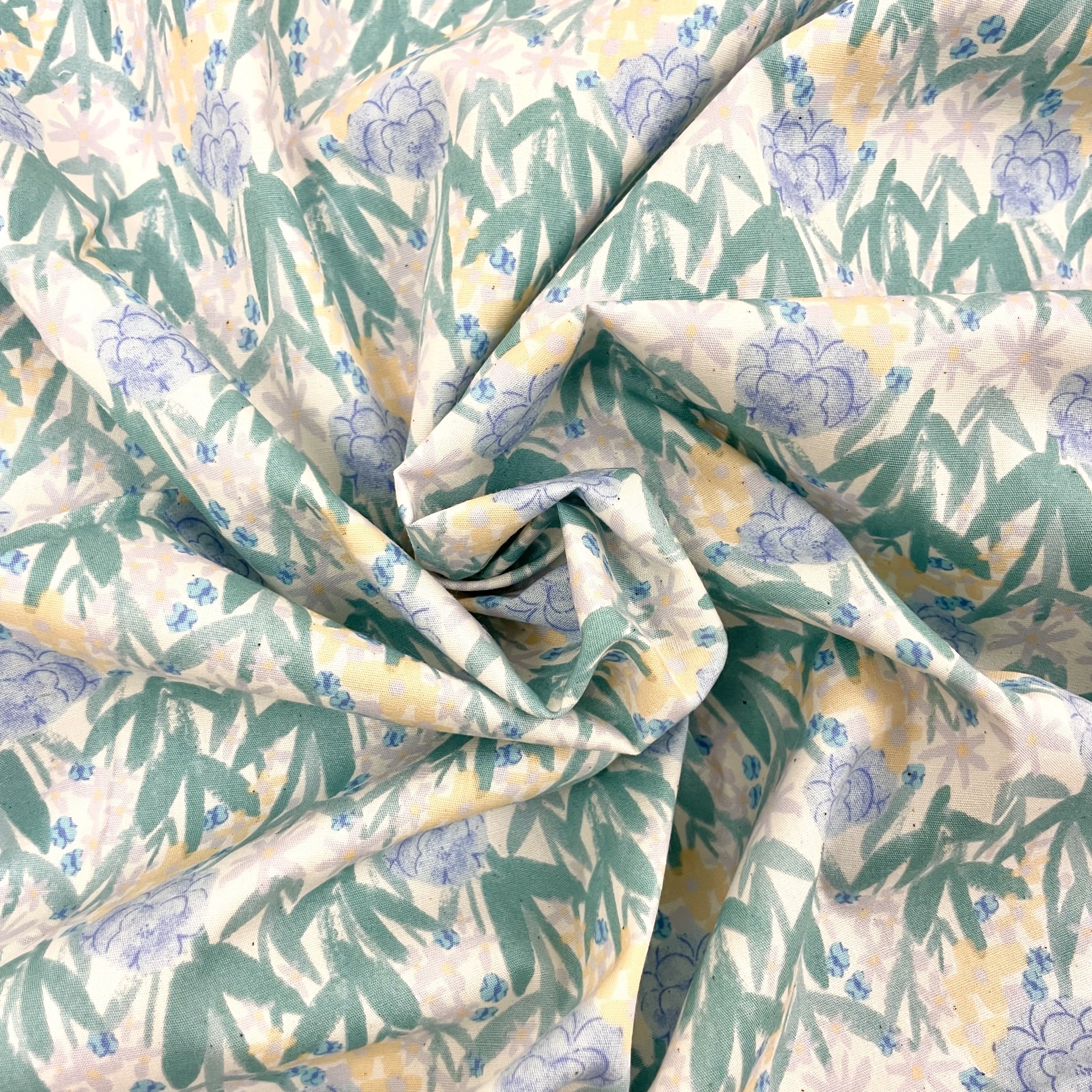 Sevenberry Japanese Fabric Flora Cotton Teal 3.jpeg