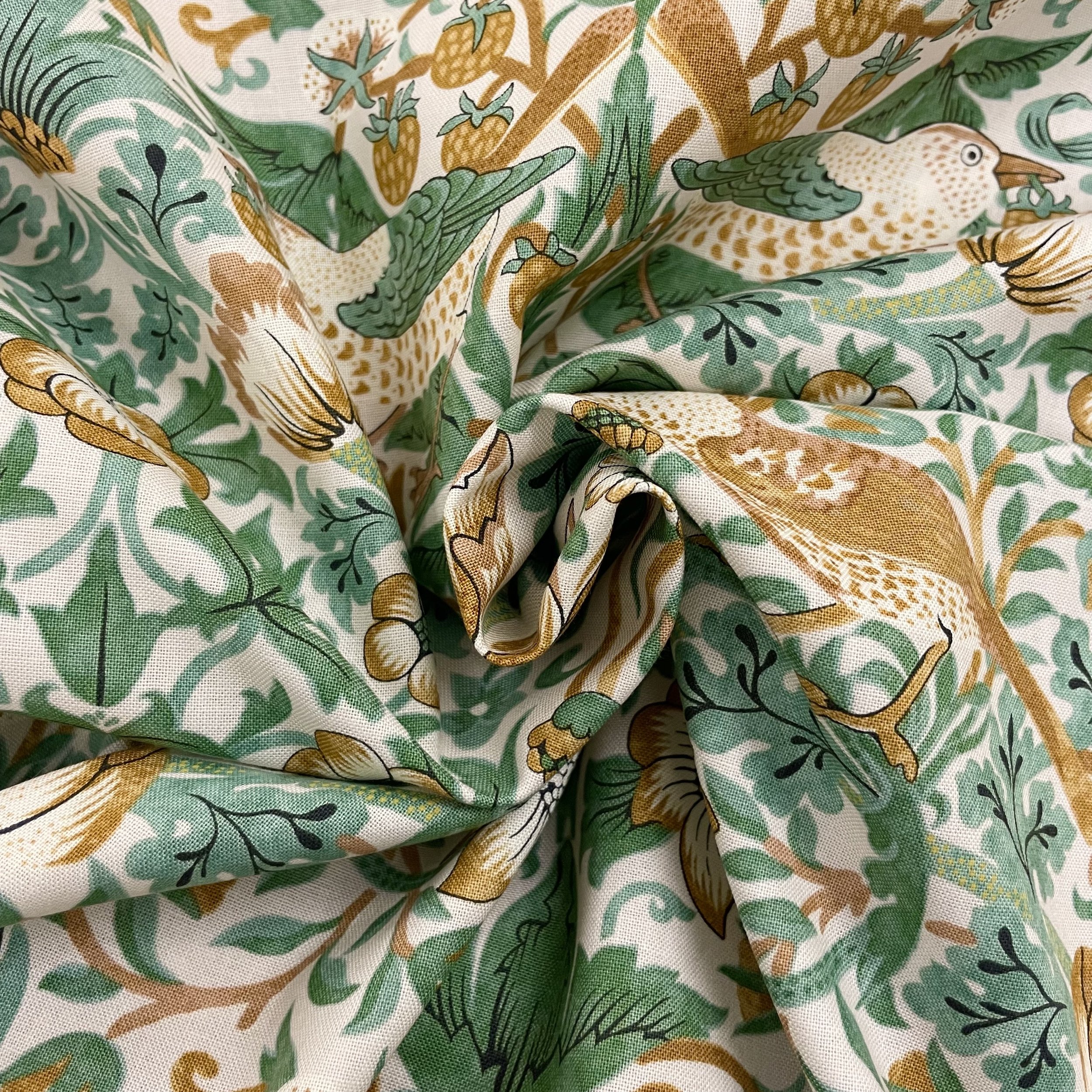 Morris & Co - Buttermere - Cotton Fabric - Strawberry Thief 3.jpeg