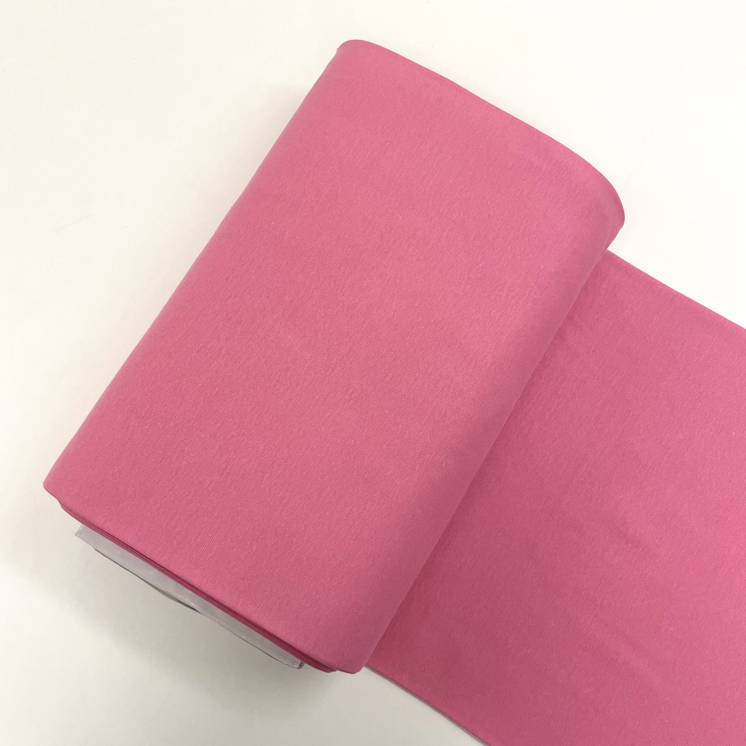 Hey Sew Sister GOTS Certified Organic Sweatshirt Tubular Ribbing Fabric - Bubblegum 1.jpeg