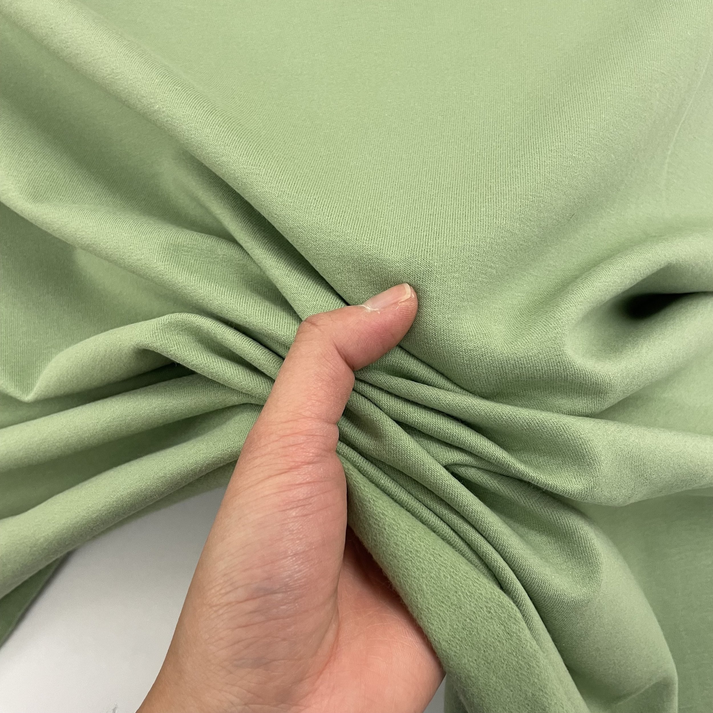 Hey Sew Sister GOTS Certified Organic Super Soft Sweatshirt Fabric - Mint 3.jpeg
