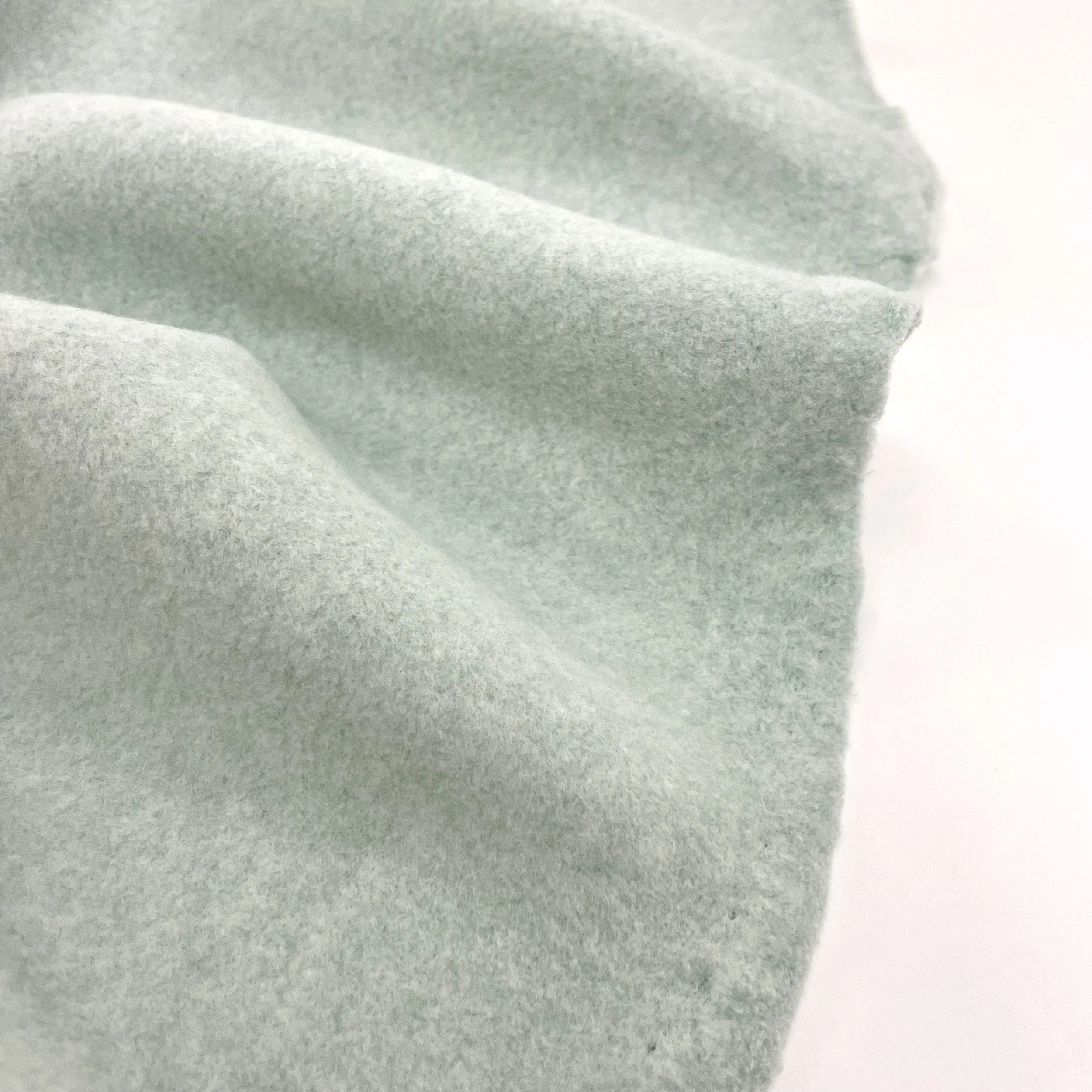 Hey Sew Sister - Organic Cotton Fleece Fabric - 100% Cotton - Glacier - Pastel Green - Pale Green - Mint Green Fleece Fabric 2.jpeg