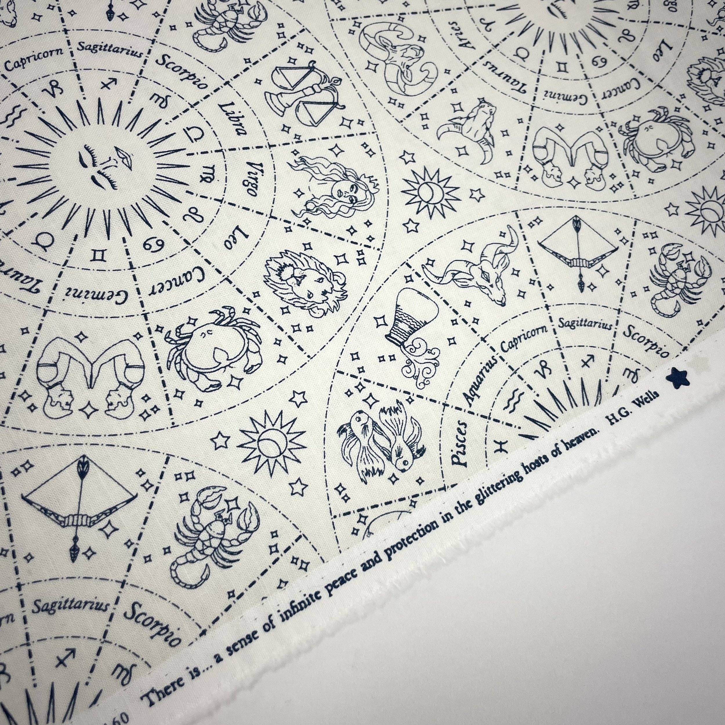 Hey Sew Sister - Starry Sky by April Rosenthal for Moda - Mist Night - Astrology Print Cotton Fabric 3.jpeg