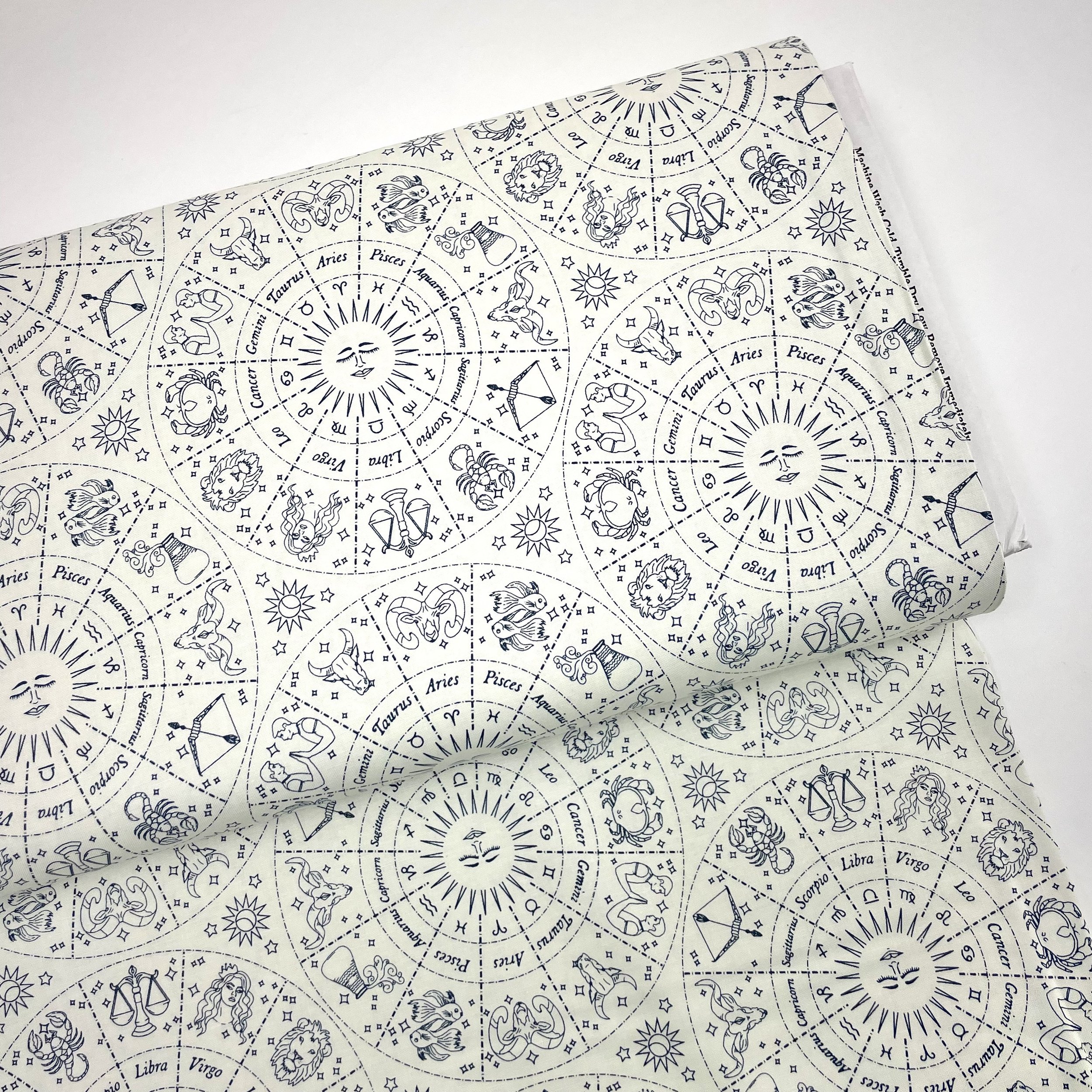 Hey Sew Sister - Starry Sky by April Rosenthal for Moda - Mist Night - Astrology Print Cotton Fabric 1.jpeg