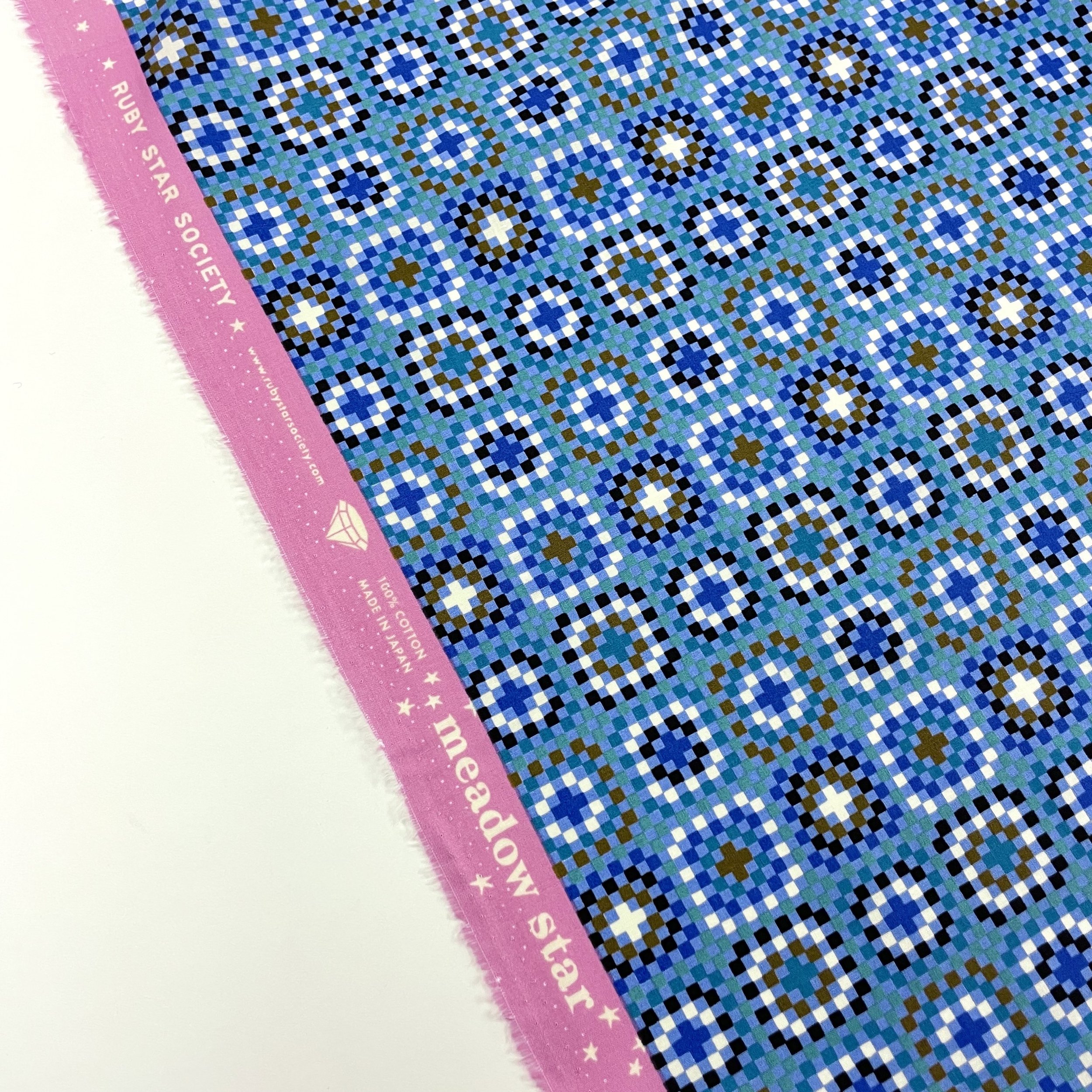 Hey Sew Sister - Meadow Star By Alexia Marcelle Abegg Of Ruby Star Society For Moda - Granny Square Dusk - Blue Granny Square Cotton Fabric 3.jpeg