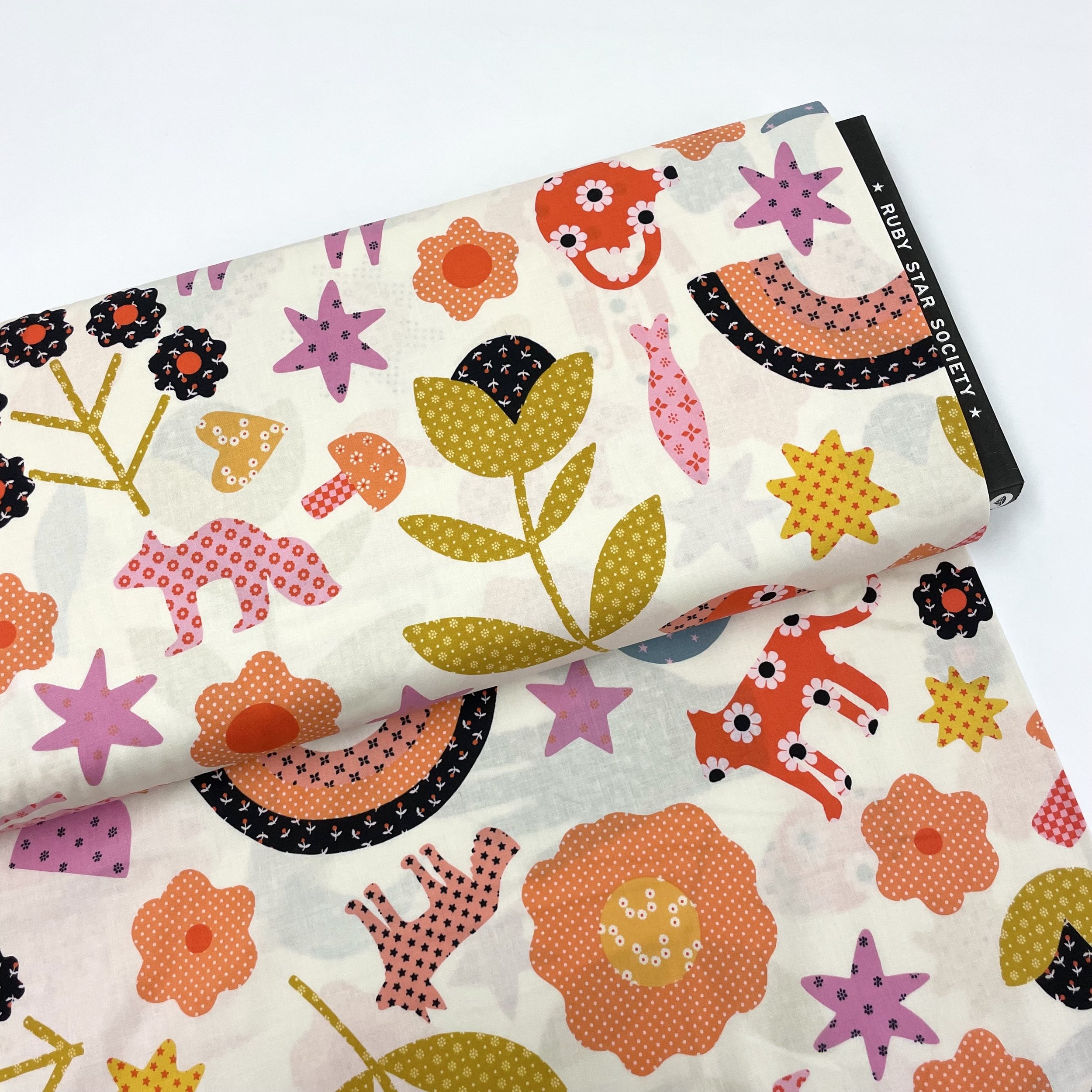Hey Sew Sister - Meadow Star By Alexia Marcelle Abegg Of Ruby Star Society For Moda - Peach Multi Shapes 1.jpeg