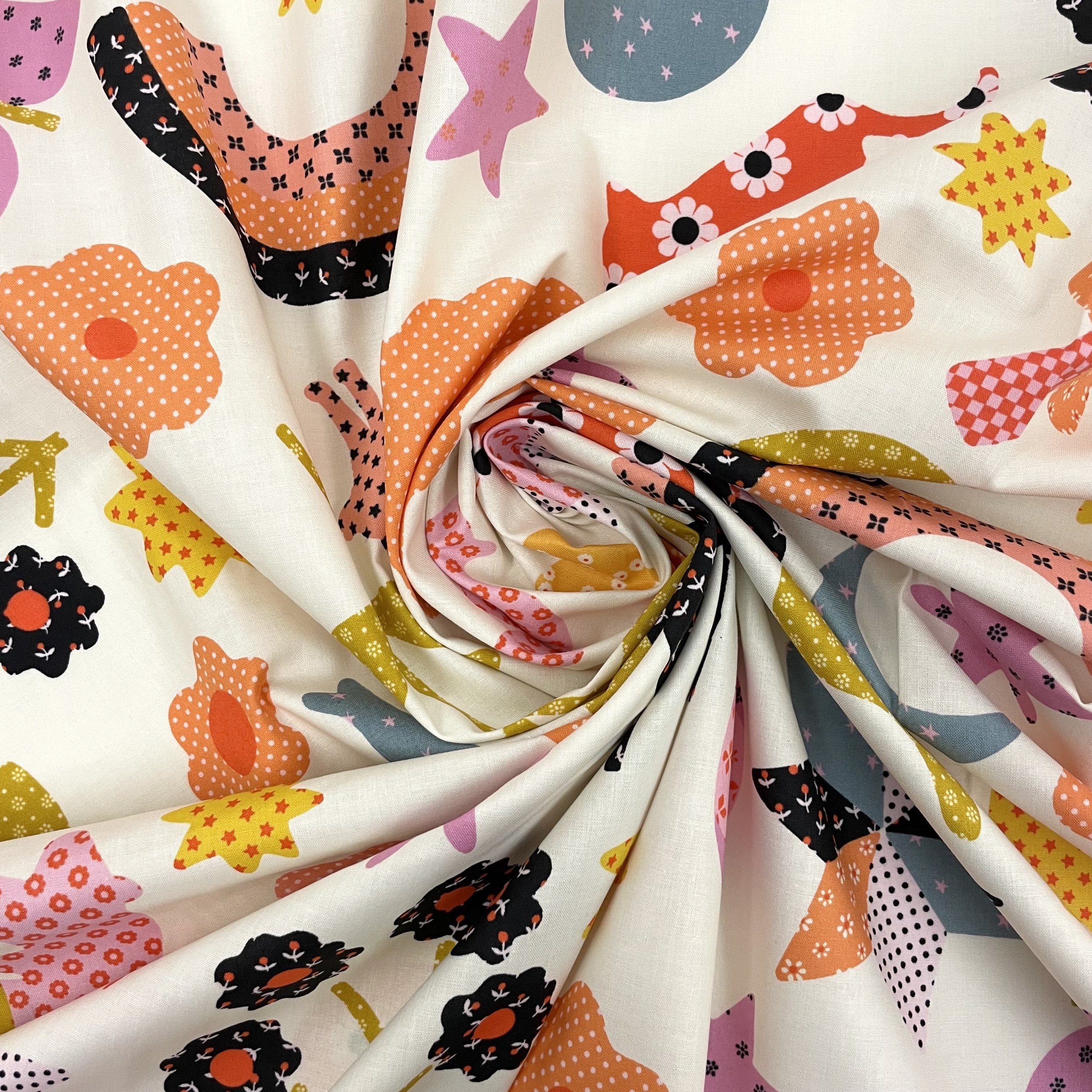 Hey Sew Sister - Meadow Star By Alexia Marcelle Abegg Of Ruby Star Society For Moda - Peach Multi Shapes 2.jpeg