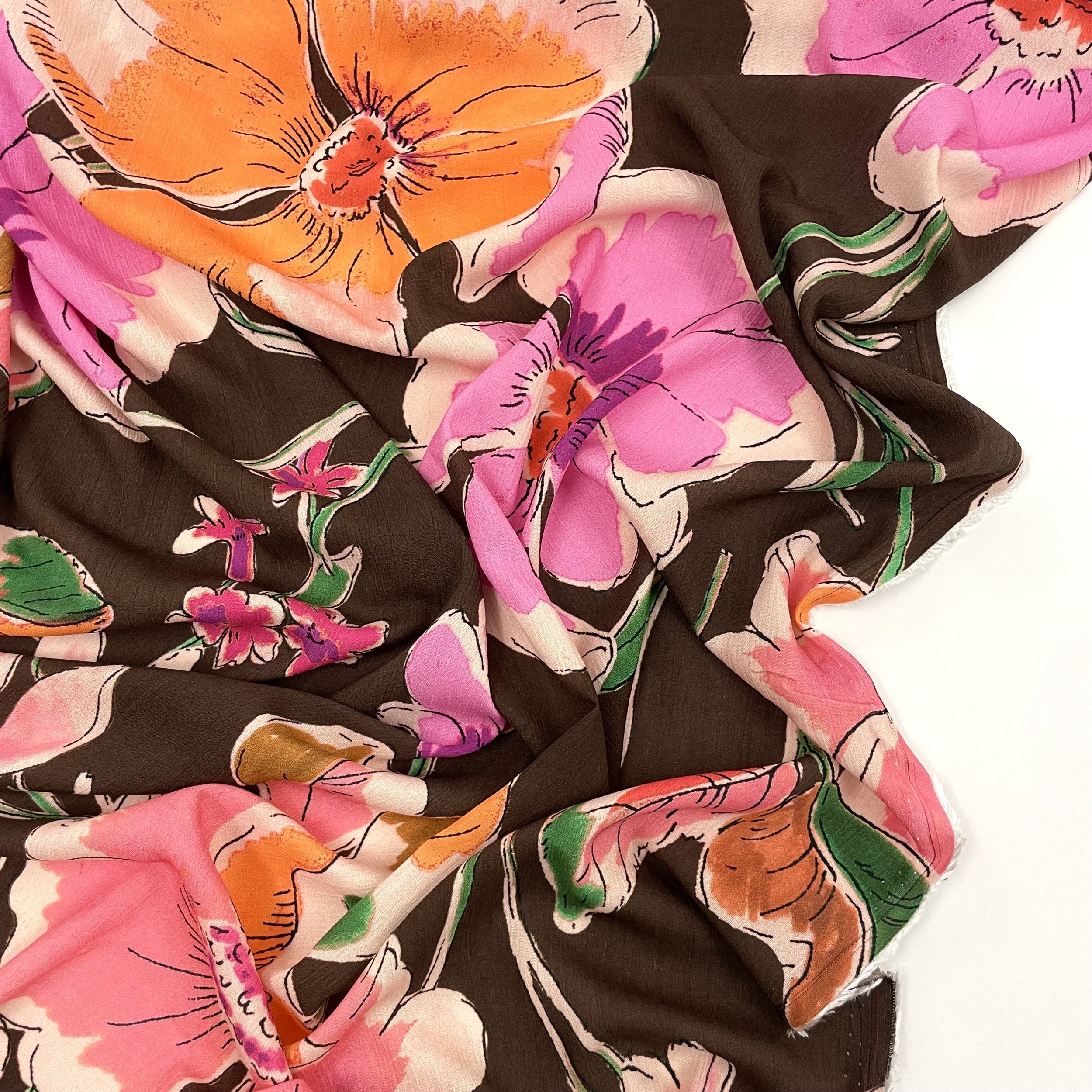 Hey Sew Sister - Fabric Godmother Deadstock Fabric - Carina Floral Crinkle Viscose Fabric 2.jpeg