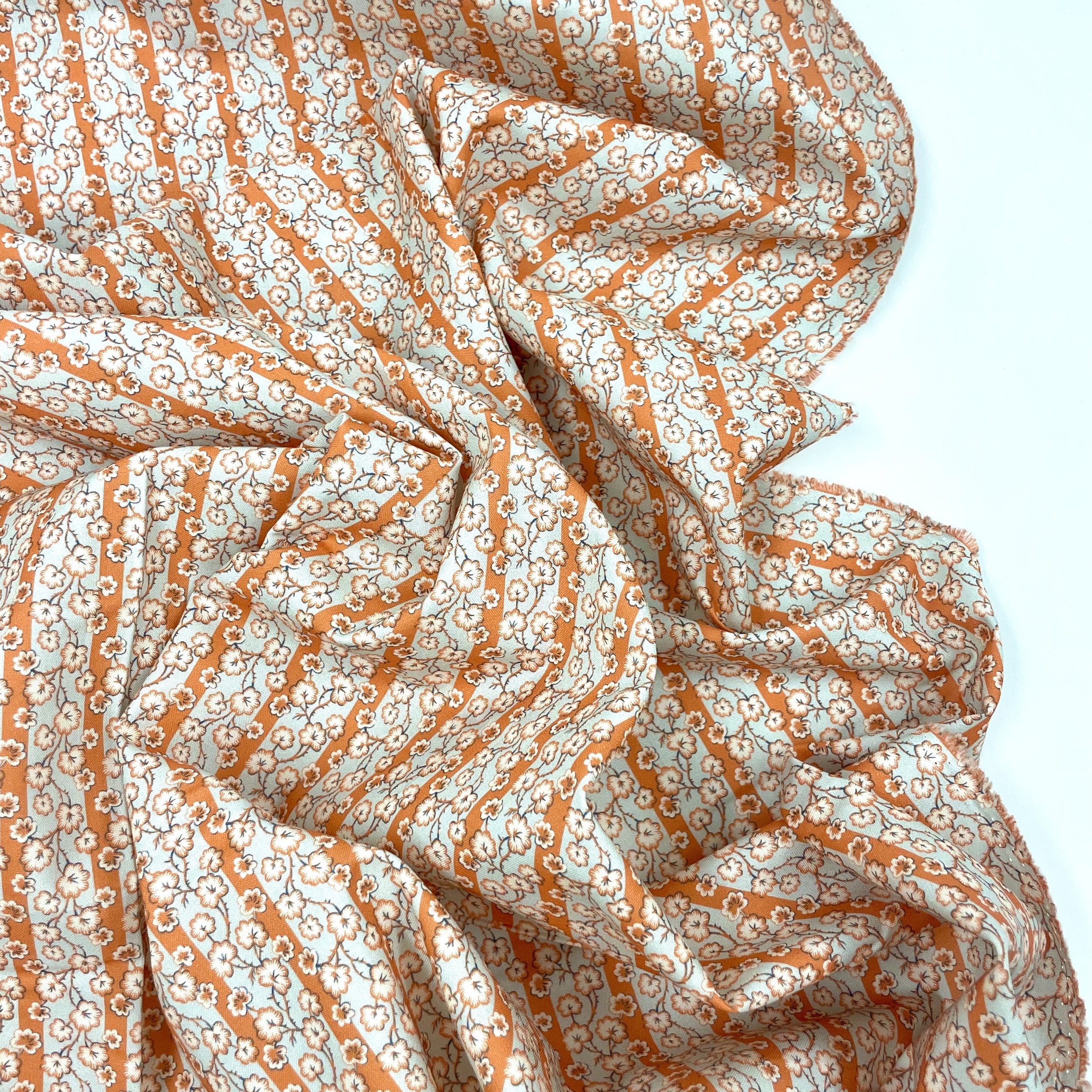 Hey Sew Sister - Stoneleigh Orange Stripes by Susan Smith for Dutch Heritage - Cotton Fabric 2.jpeg