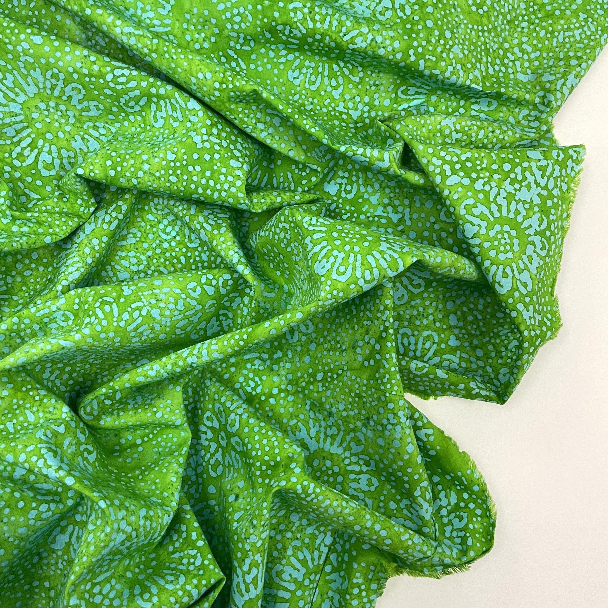 Hey Sew Sister - Green Sunflower - Cotton Batik Fabric 2.jpeg