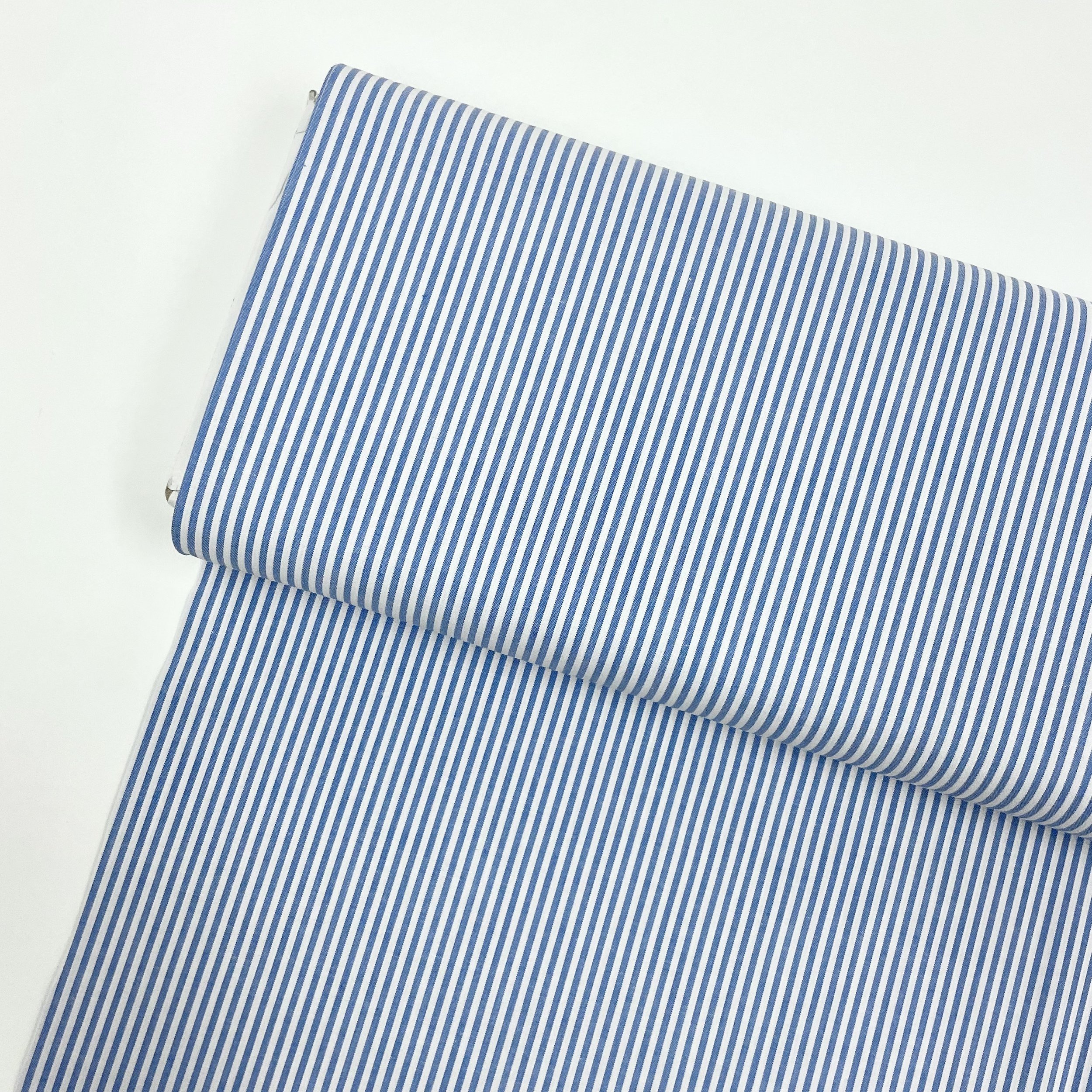 Hey Sew Sister - Pyjama Stripes - Yarn Dyed Striped Cotton Fabric - Pyjama Bottom Trend - Scandi - Blue 1.jpeg