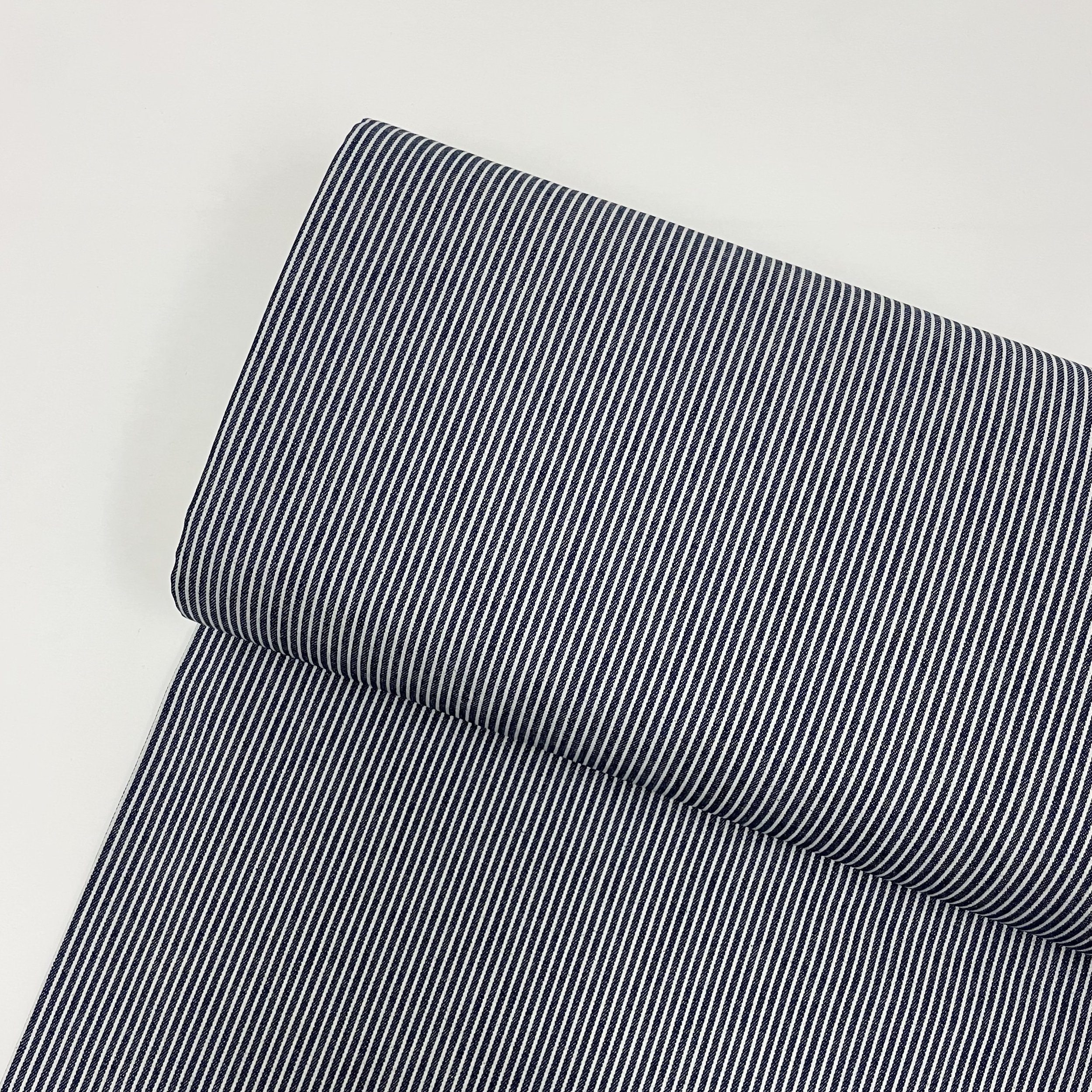 Hey Sew Sister - Dark Blue Hickory Stripe Washed Cotton Denim 1.jpeg