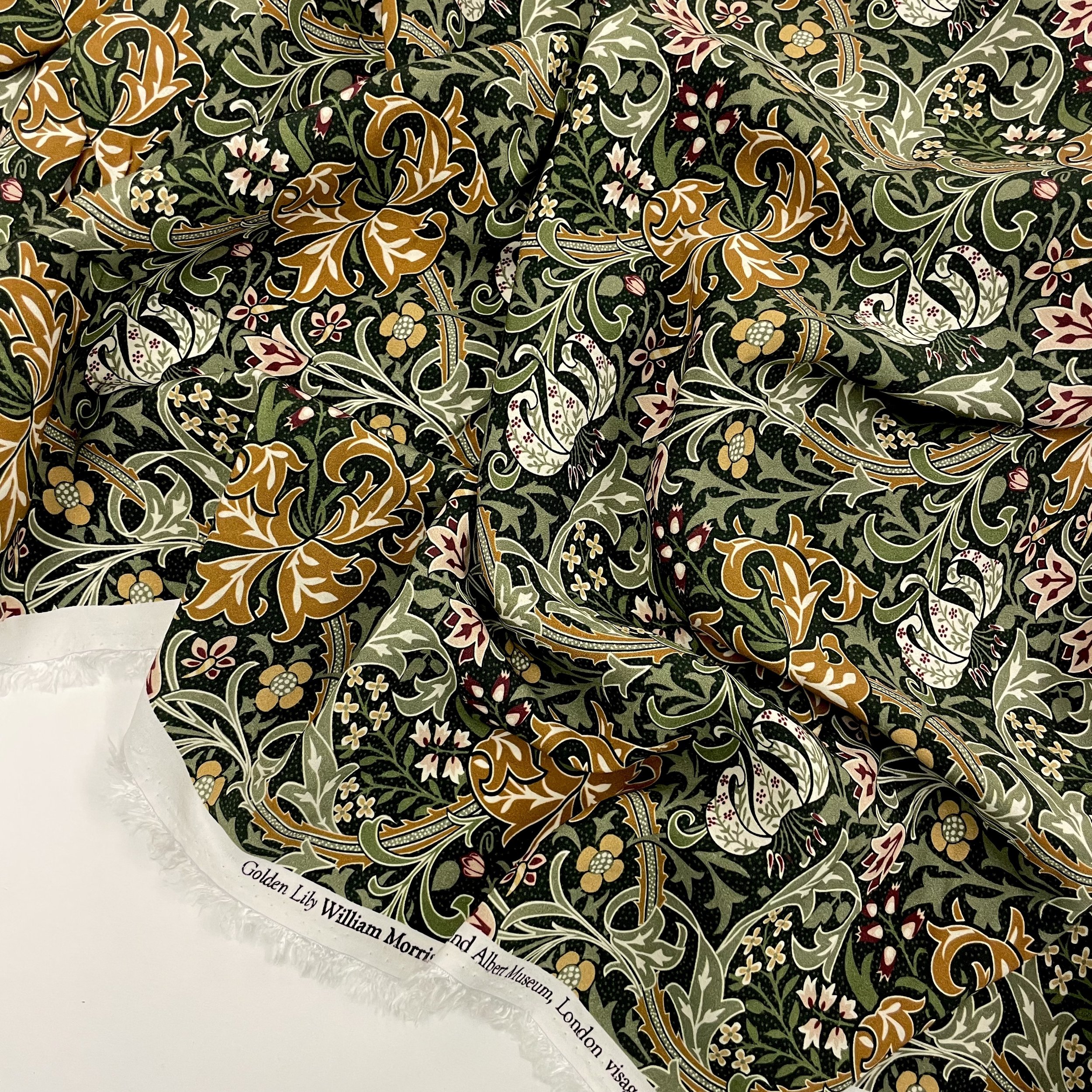 Hey Sew Sister - Golden Lily by William Morris - V&A Museum - Viscose Dress Fabric 2.jpeg