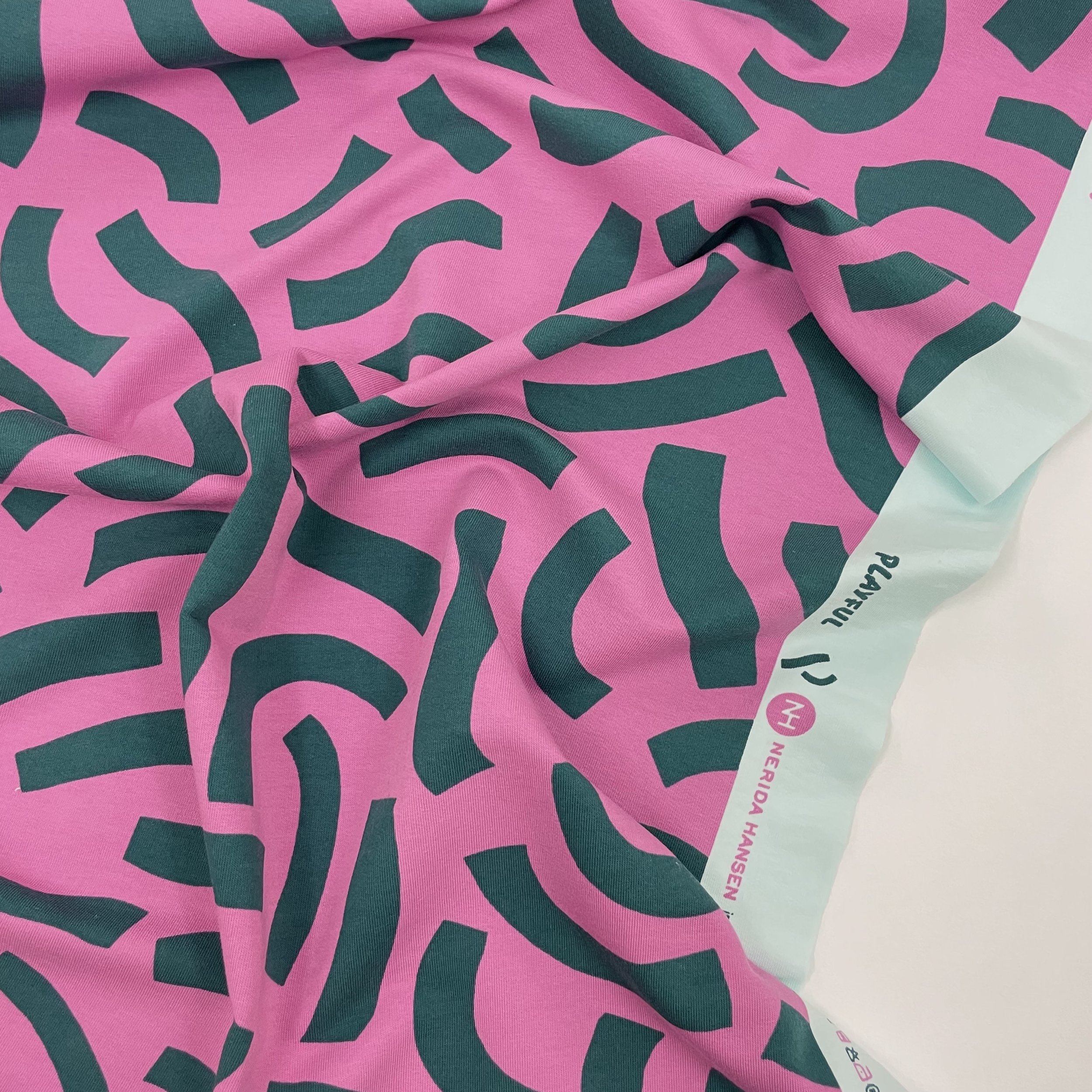 Hey Sew Sister - Nerida Hansen - Playful - Confetti Print Cotton French Terry Fabric - Pink and Green 2.jpeg
