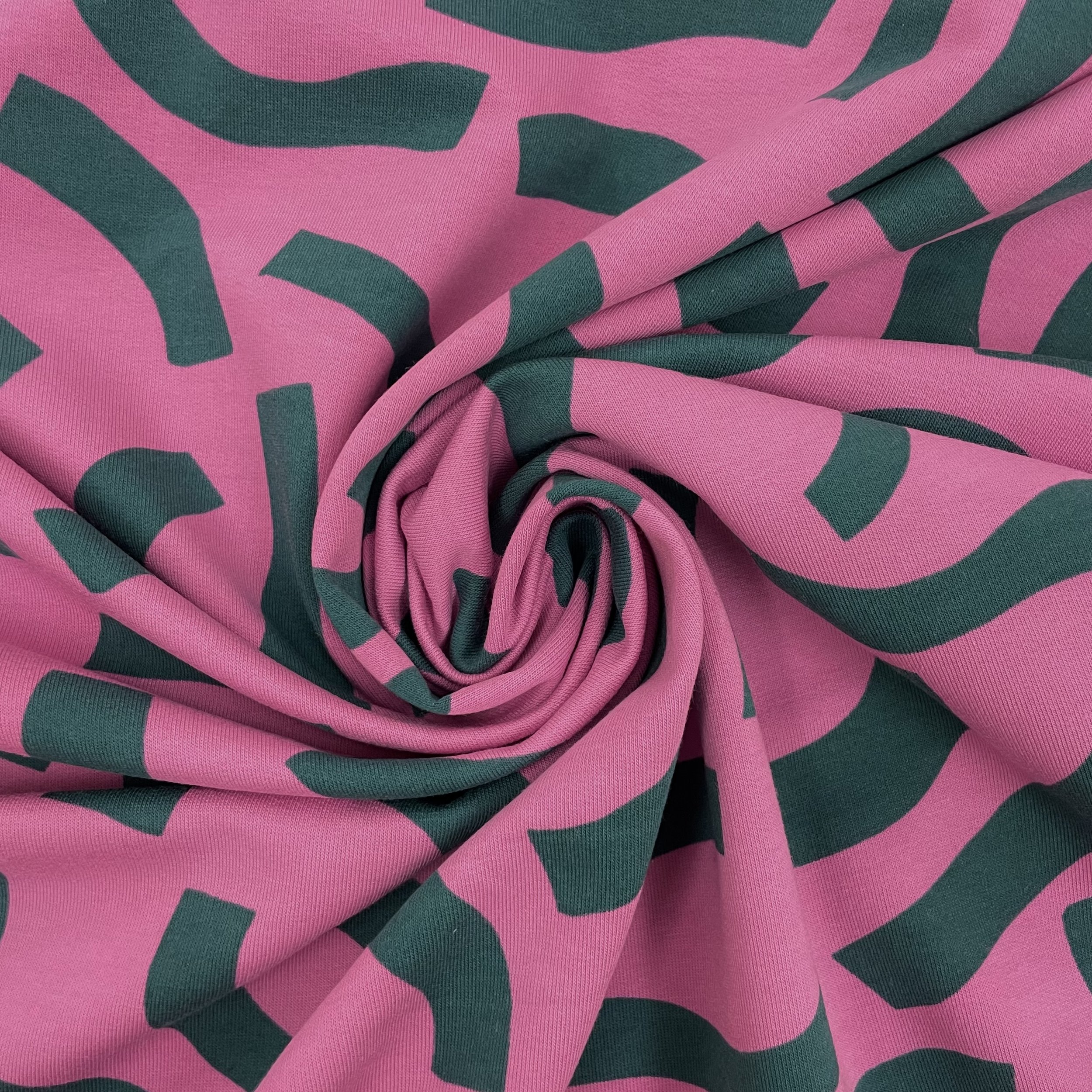 Hey Sew Sister - Nerida Hansen - Playful - Confetti Print Cotton French Terry Fabric - Pink and Green 3.jpeg