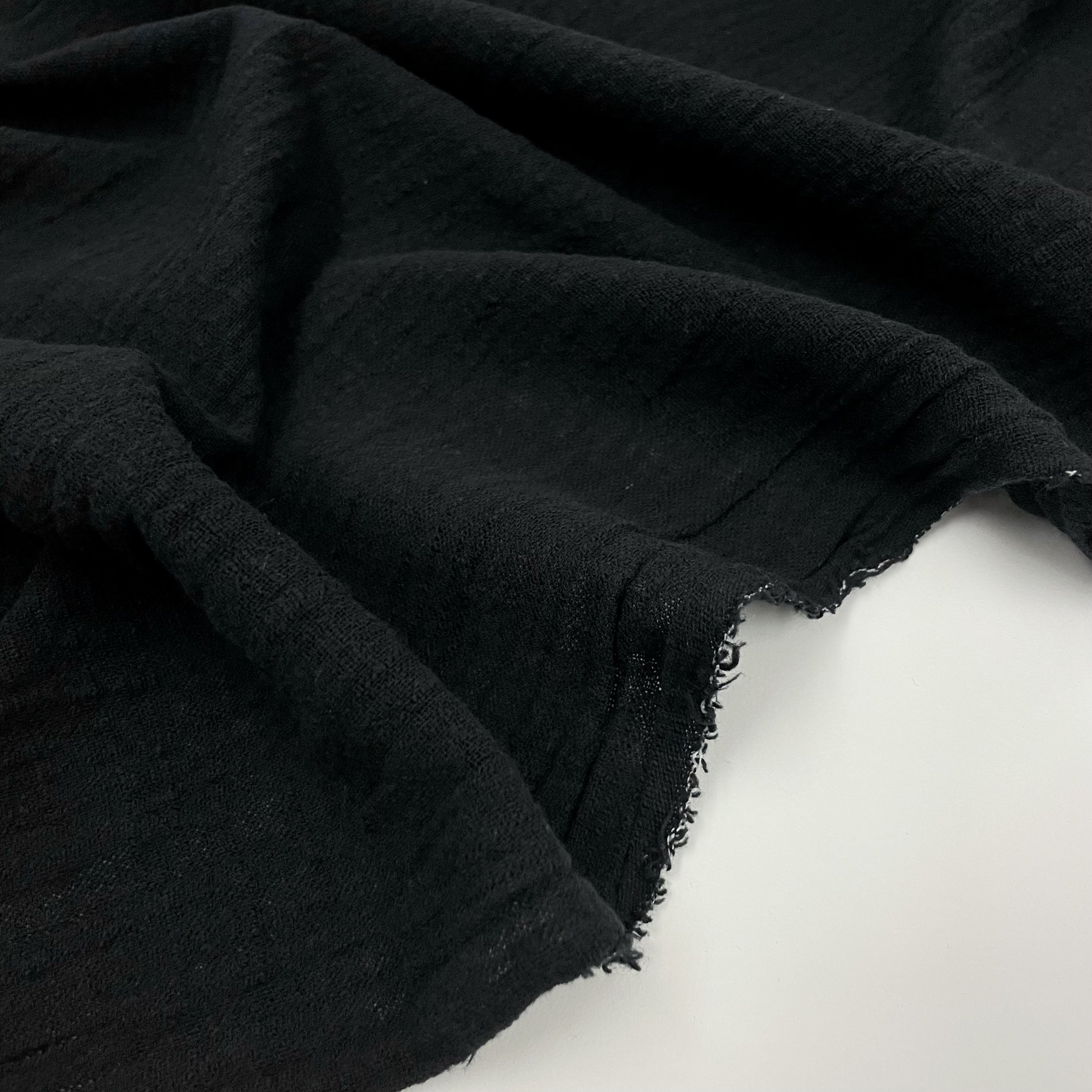 Hey Sew Sister - Lightweight Slub Cotton Fabric - Black 3.jpeg