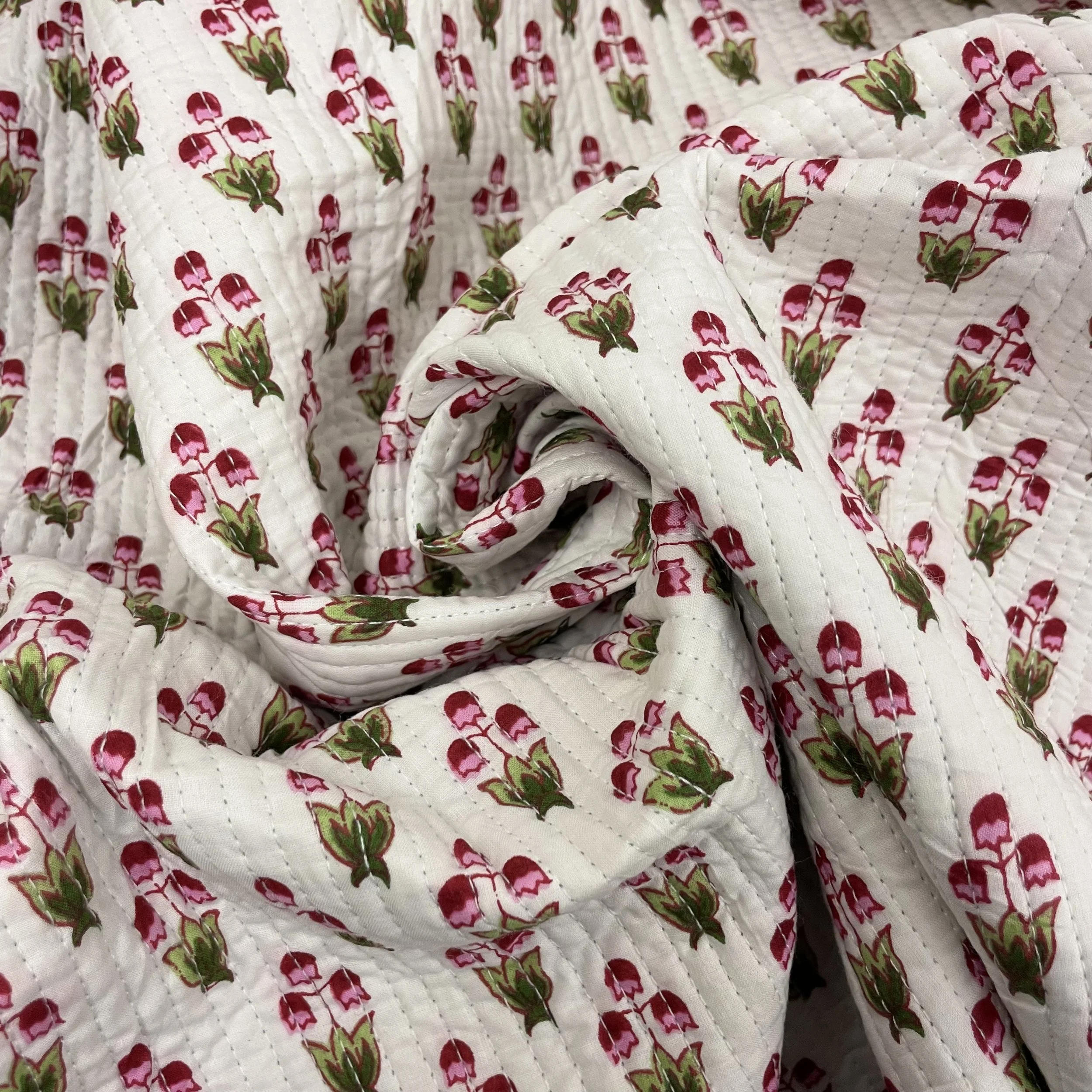 Hey Sew Sister - Pre-Quilted Cotton Fabric Floral and Stripe - Diya 3.jpeg