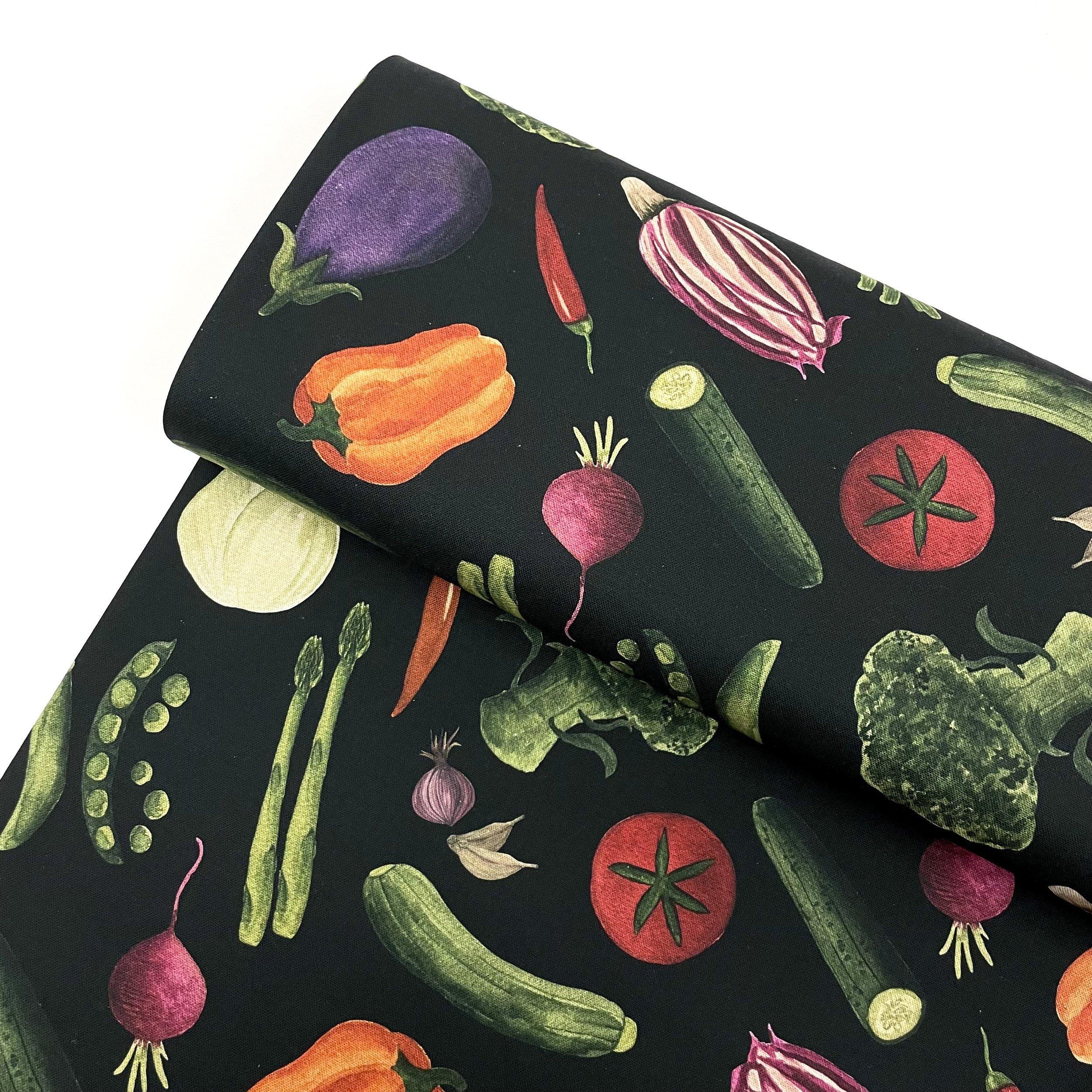 Hey Sew Sister - Vegetable Patch - Lightweight Cotton Canvas Fabric Black 2.jpeg