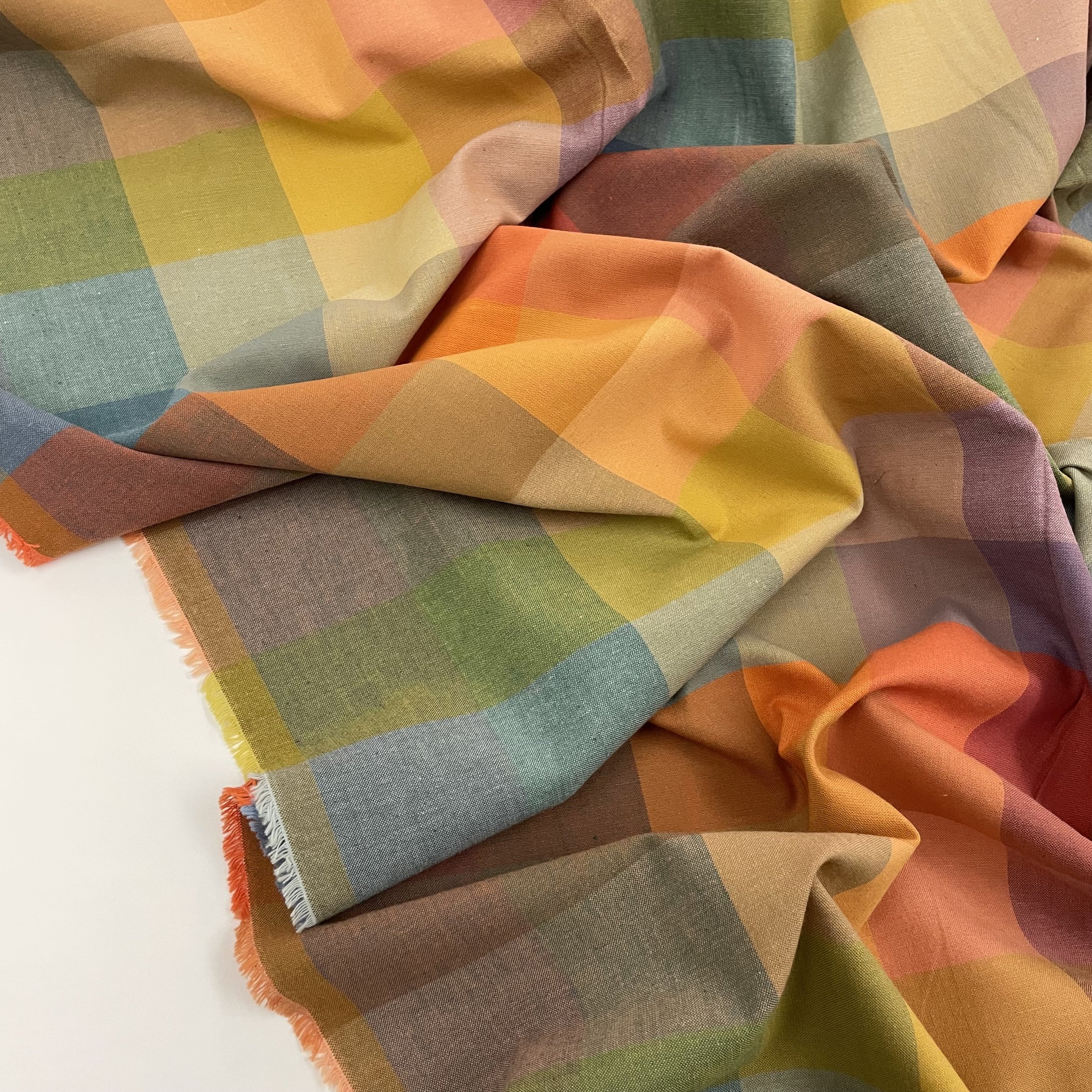 Hey Sew Sister - Fableism - Bold Happy Checkers - Lumiere Collection - Rainbow Check Cotton Fabric 2.jpeg