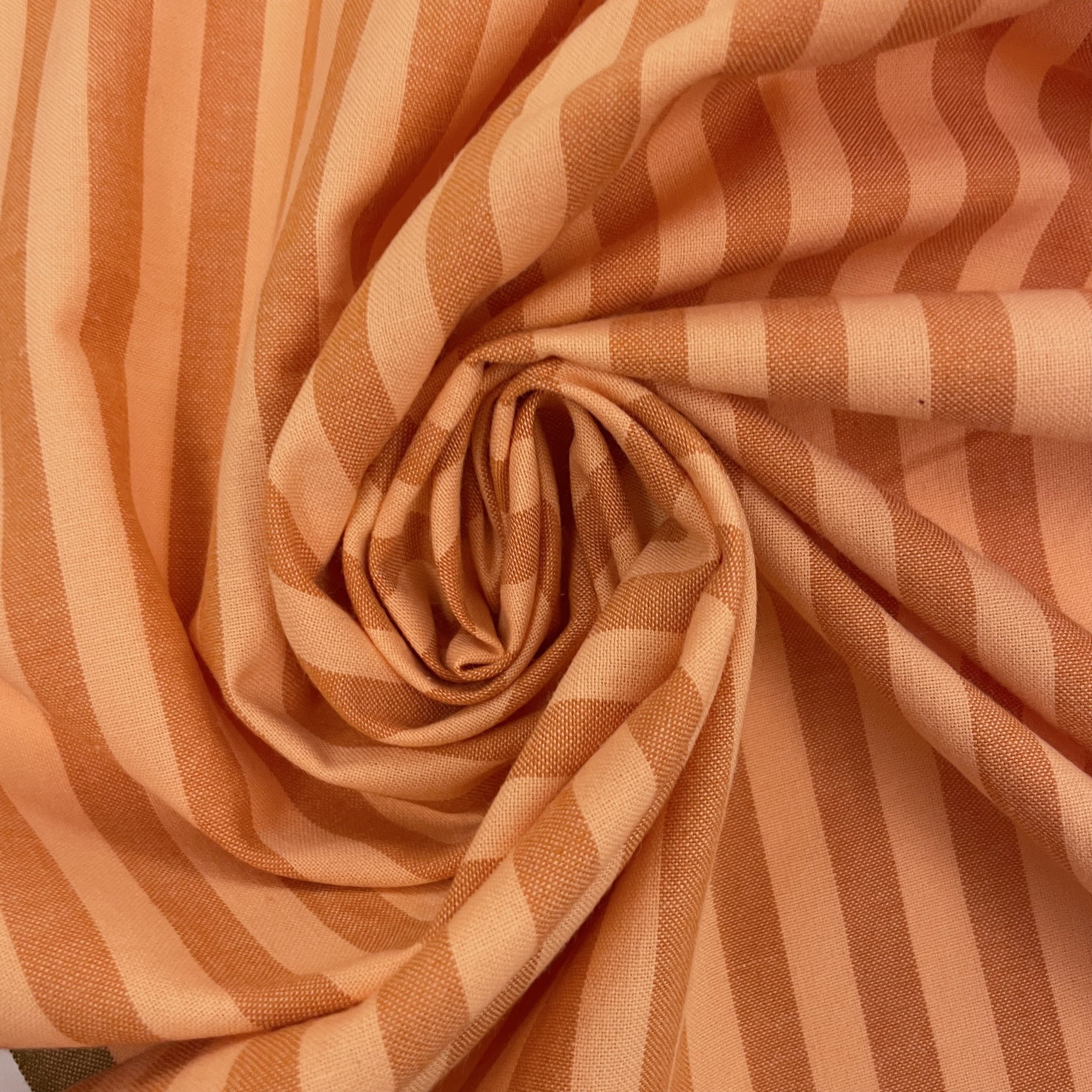 Hey Sew Sister - Fableism - Tangerine Yarn Dyed Stripes from Sun Stripes - Cotton Fabric 3.jpeg