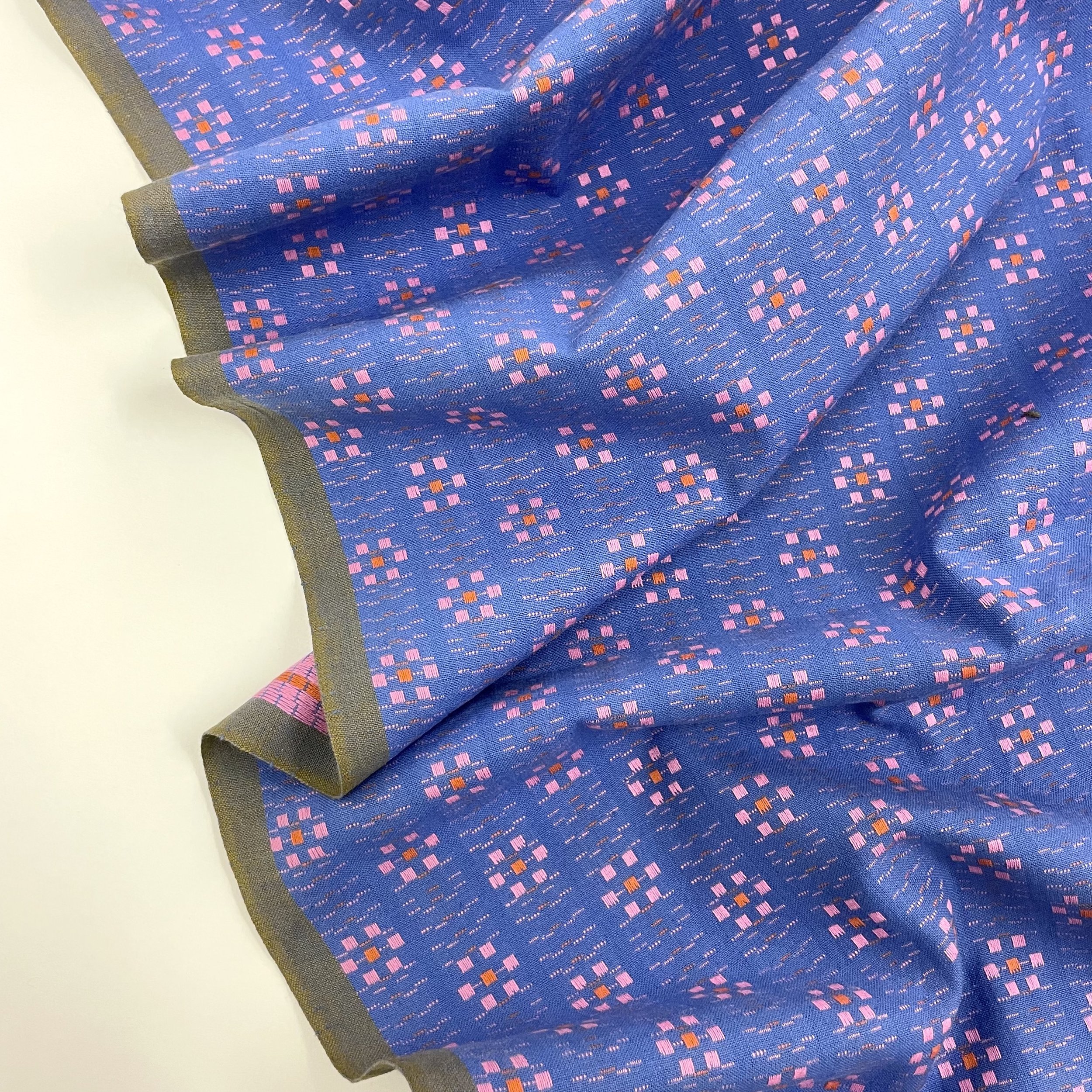 Hey Sew Sister - Fableism Supply Co - Cobalt Daisy from Swedish Holiday by House that Lars Build - Blue Yarn Dyed Daisy Flower Cotton Fabric 2.jpeg