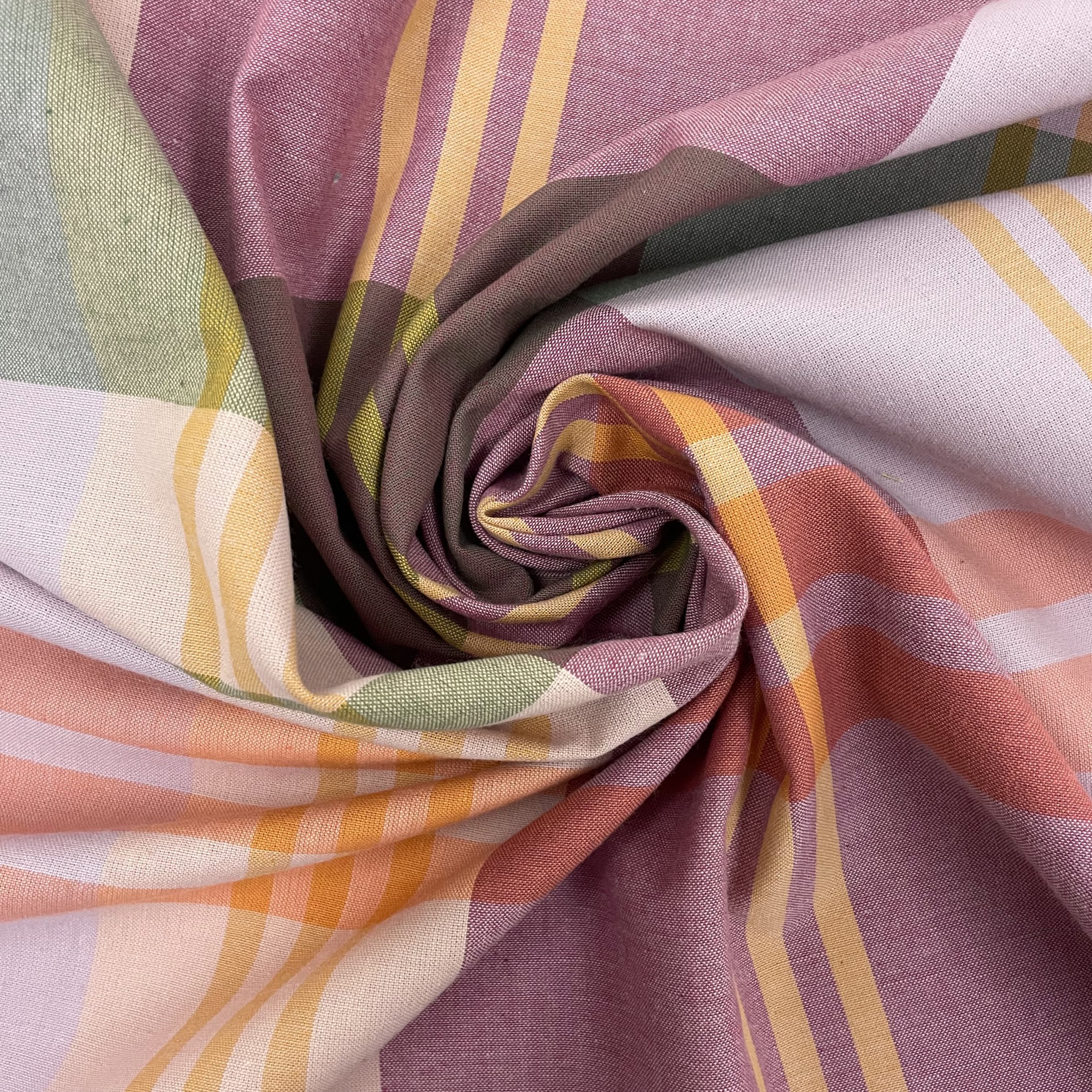 Hey Sew Sister - Fableism - Amaranth Fields Check Plaid - Lilac Purple Orange Green - Lumiere Collection - Check Cotton Fabric 3.jpeg