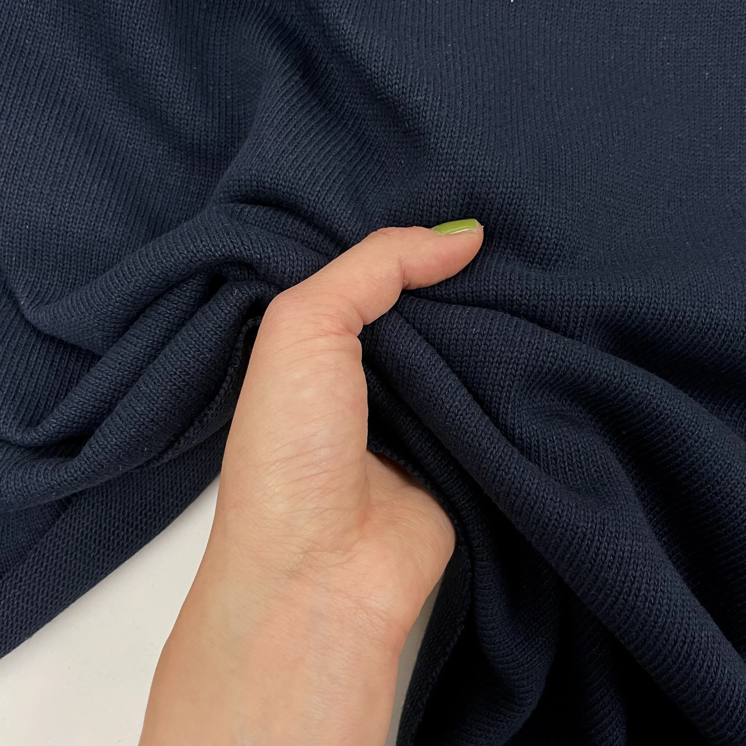 Hey Sew Sister - Knitted Cotton Fabric - Navy 2.jpeg