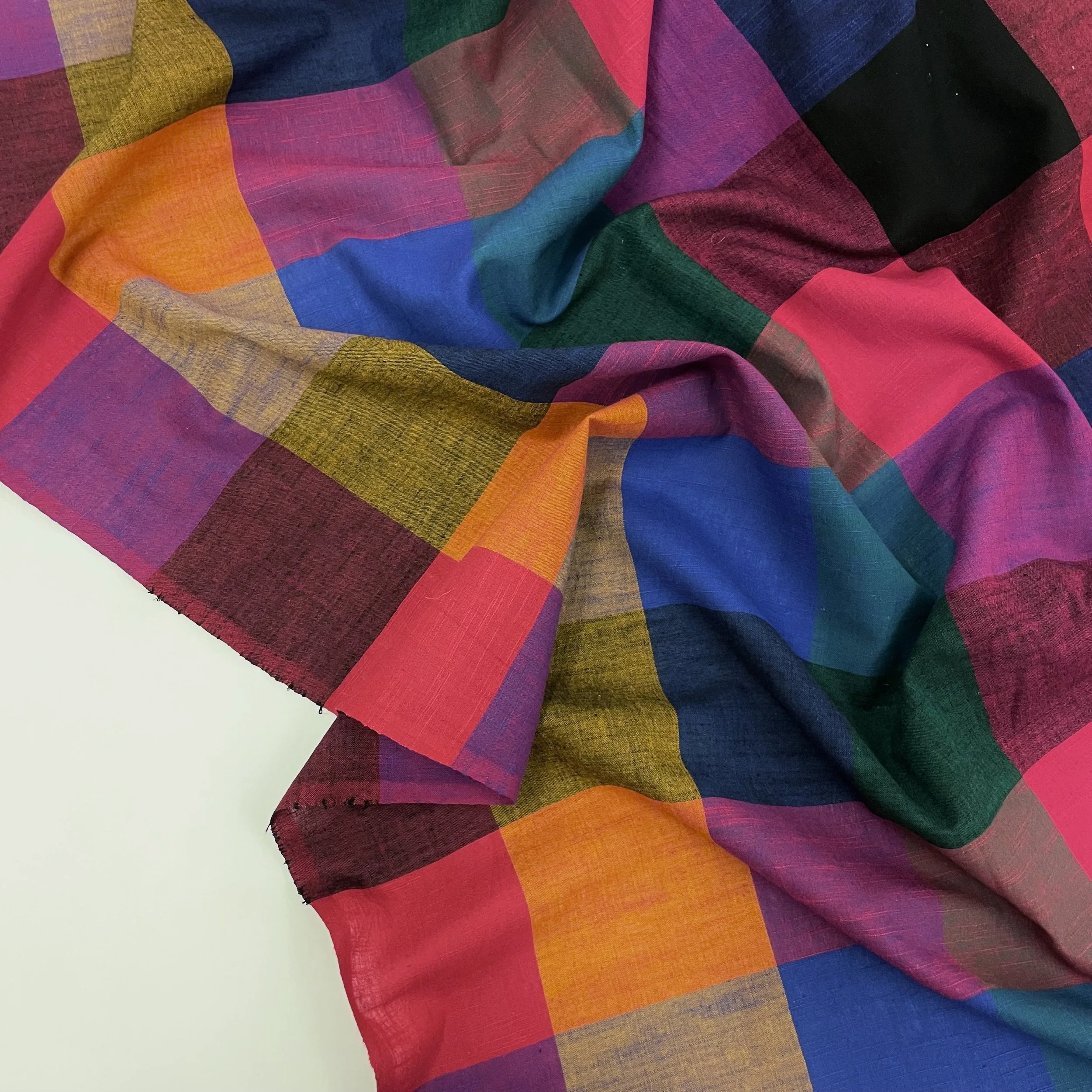Hey Sew Sister - Colourful Indian Madras Check Cotton Fabric - Large Check 2.jpeg