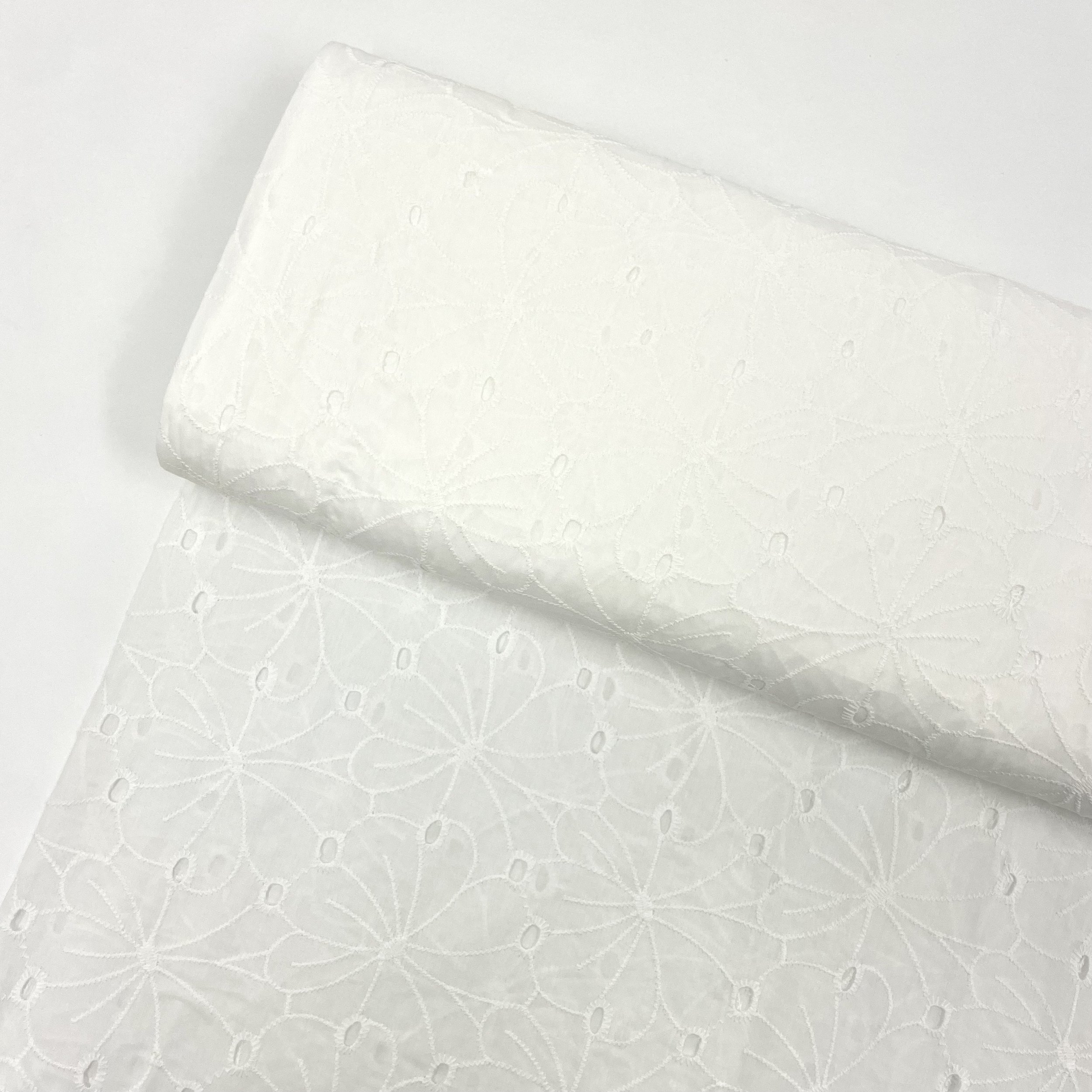 Hey Sew Sister - White Floral Embroidered Eyelet Cotton Fabric 1.jpeg