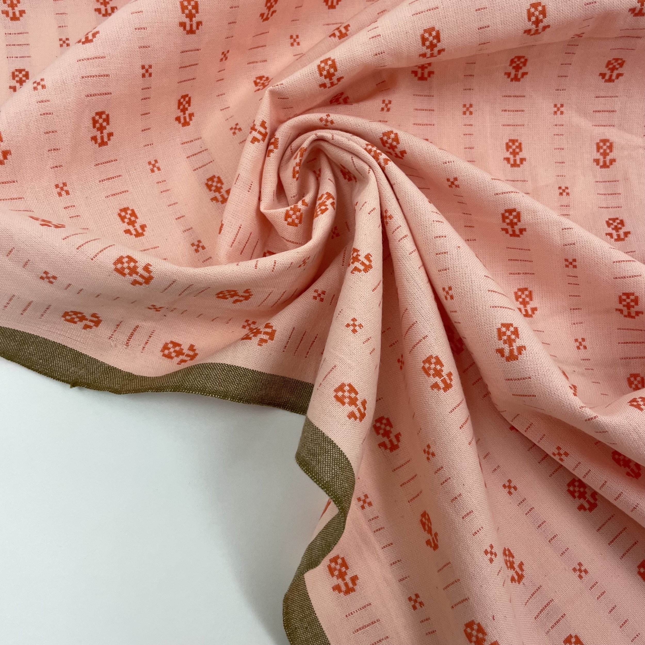 Hey Sew Sister - Fableism Supply Co - Pink Flower from Swedish Holiday by House that Lars Built - Pink and Coral Yarn Dyed Floral Cotton Fabric 3.jpeg