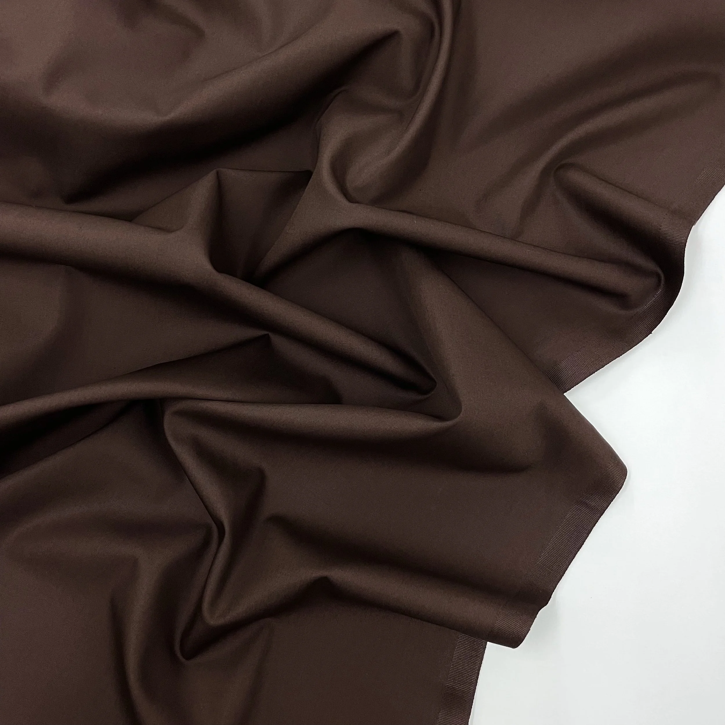 Hey Sew Sister - GOTS Organic Cotton Candy - Lightweight Cotton Fabric for Sewing Dressmaking - Dark Cherry Chocolate Brown 2.jpeg