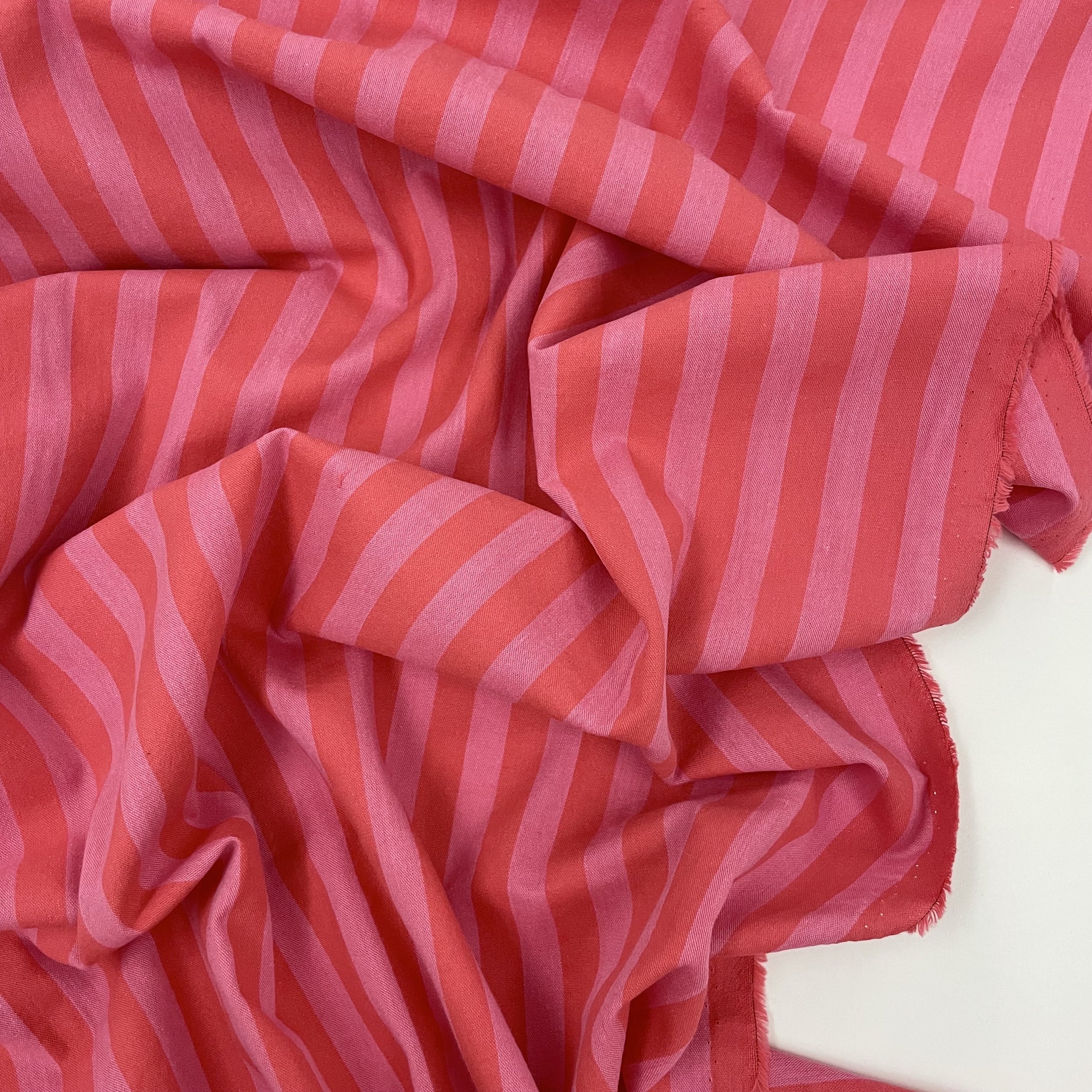 Hey Sew Sister - Piper - Yarn Dyed Vertical Stripe Cotton Fabric - Lavender Lake - Raspberry 2.jpeg