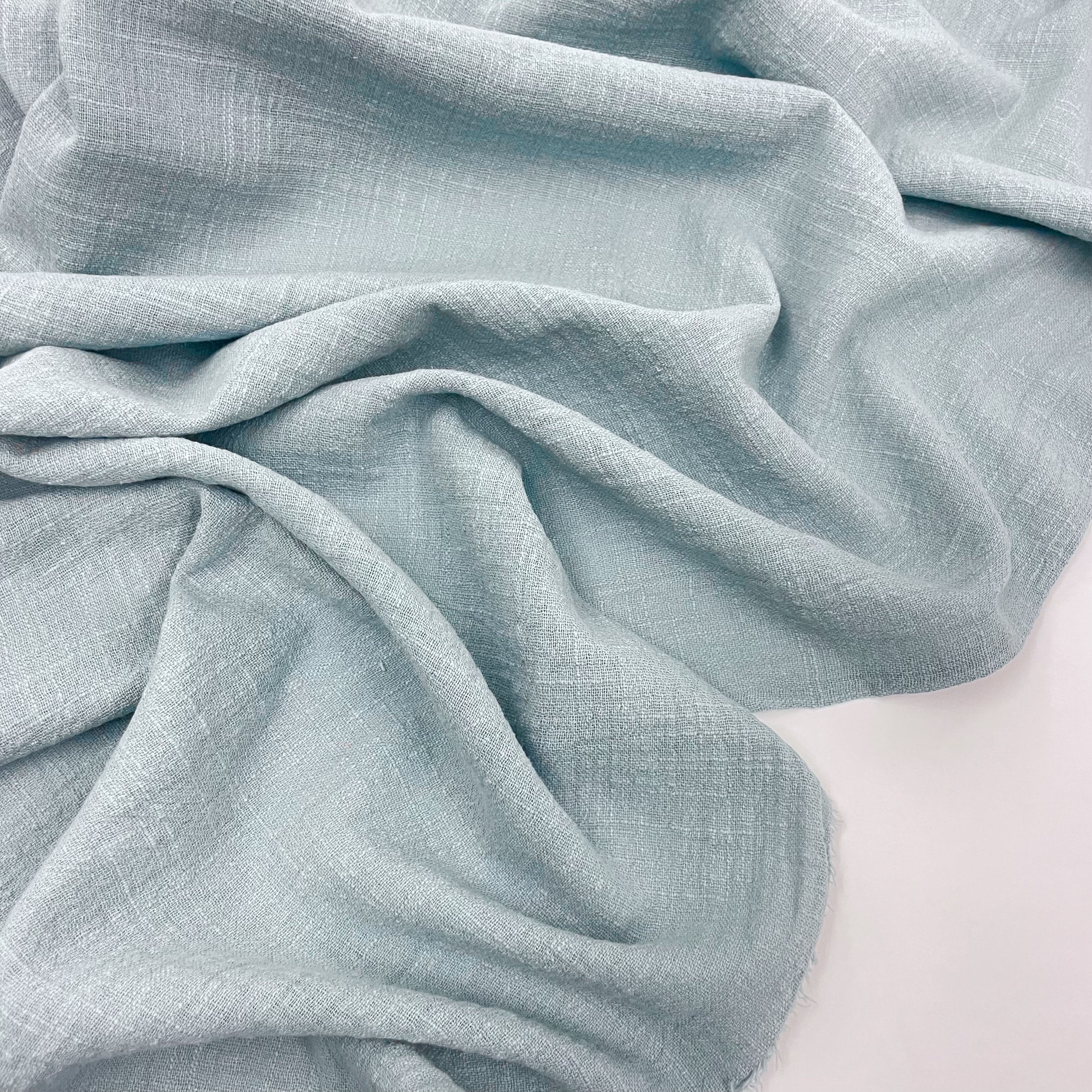 Hey Sew Sister - Lightweight Slub Cotton Fabric - Powder Blue 2.jpeg