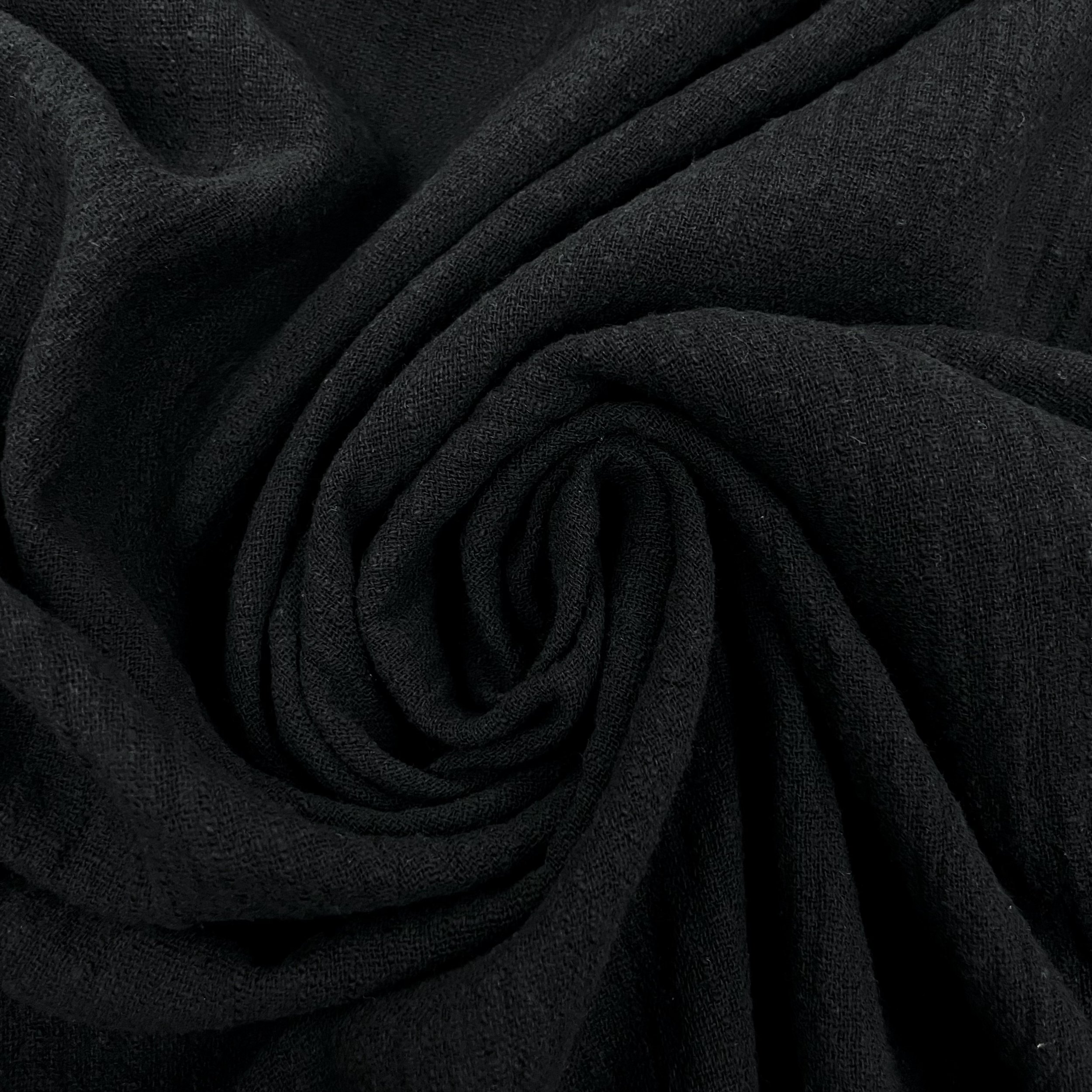 Hey Sew Sister - Lightweight Slub Cotton Fabric - Black 4.jpeg