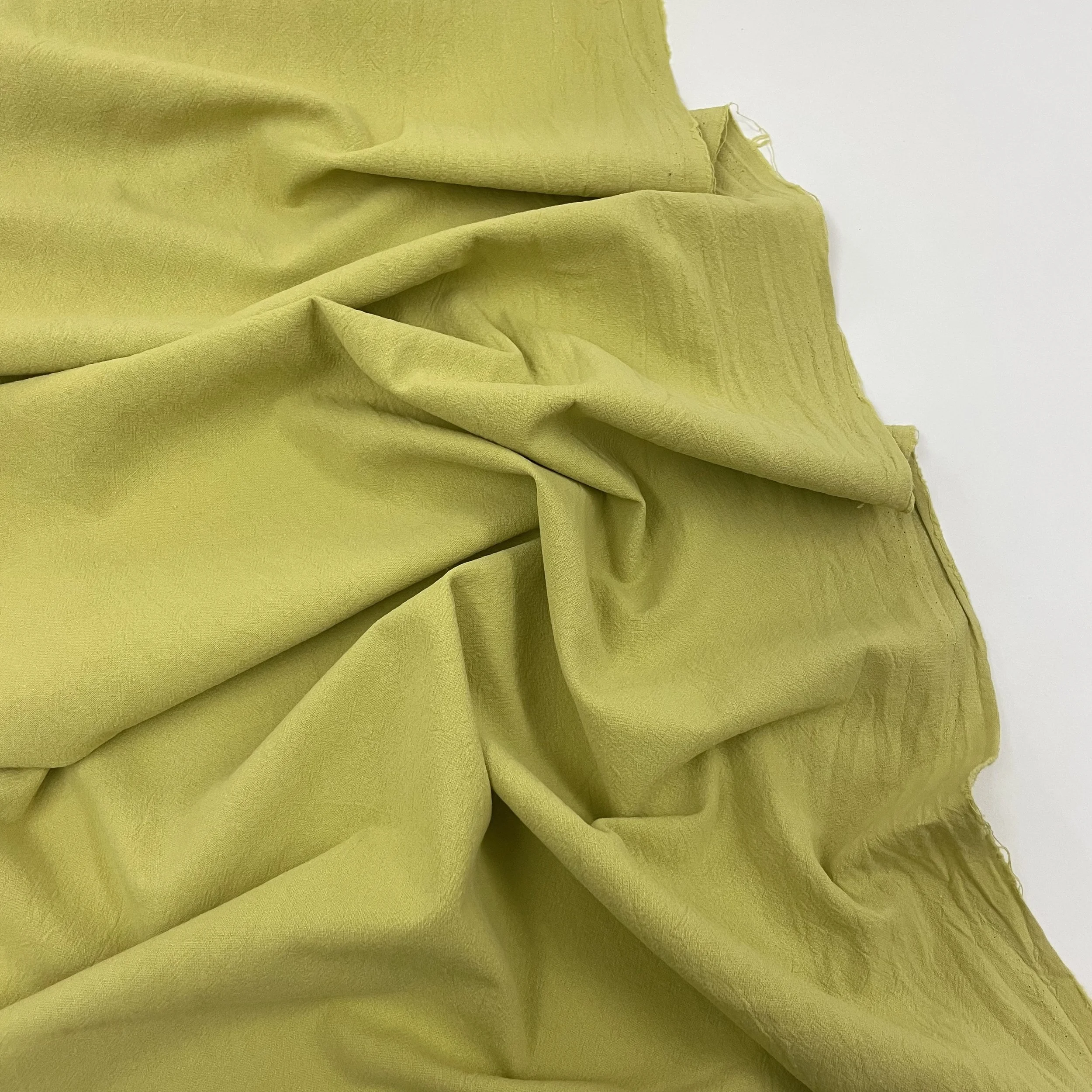 Hey Sew Sister - Crumple Cotton Fabric - Chartreuse Green Yellow 2.jpeg