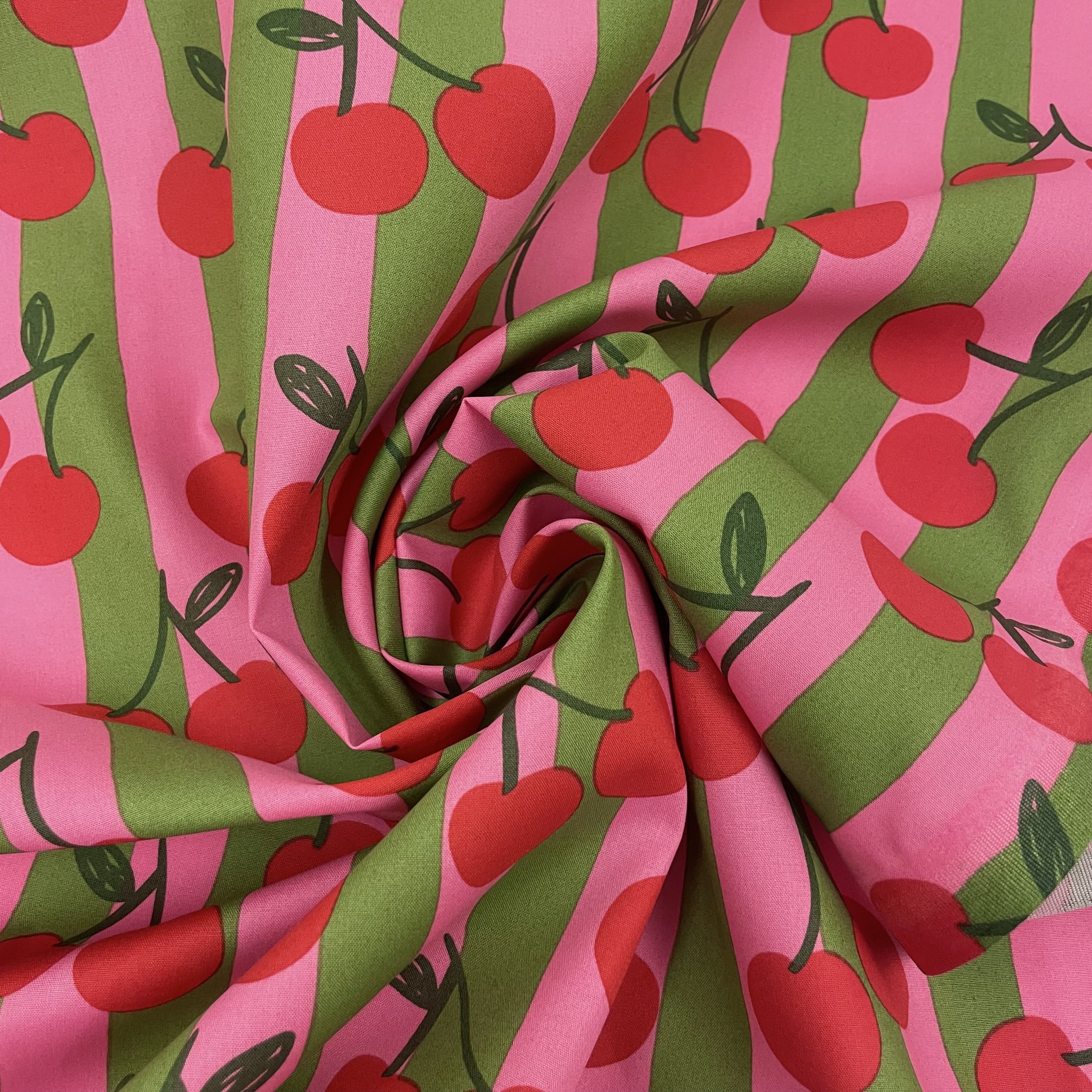 Hey Sew Sister - Cherry Stripe - Fine Cotton Poplin Fabric 3.jpeg