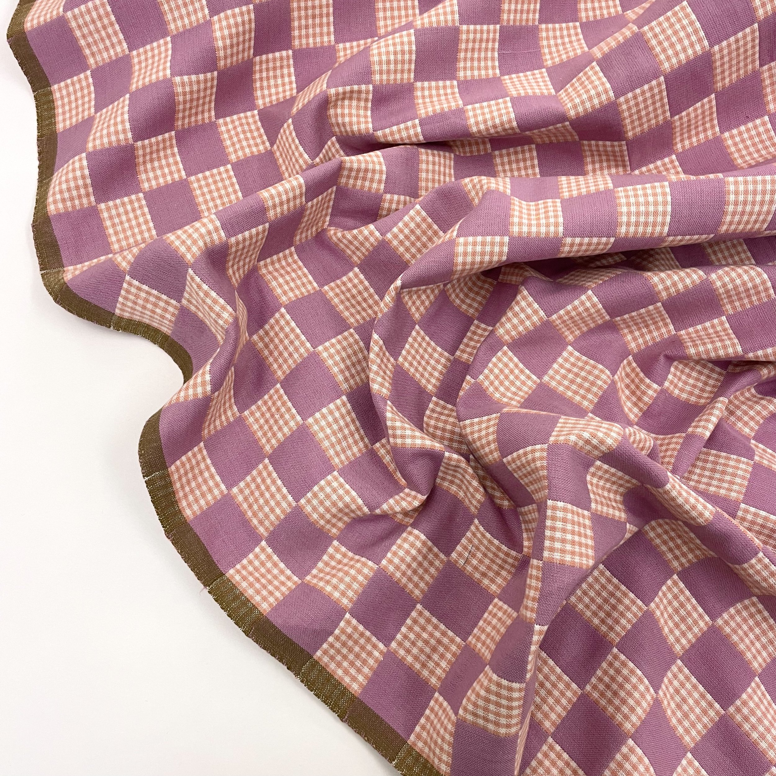 Hey Sew Sister - Amethyst Check from Checkmate by Fableism - Check Gingham Cotton Fabric 2.jpeg