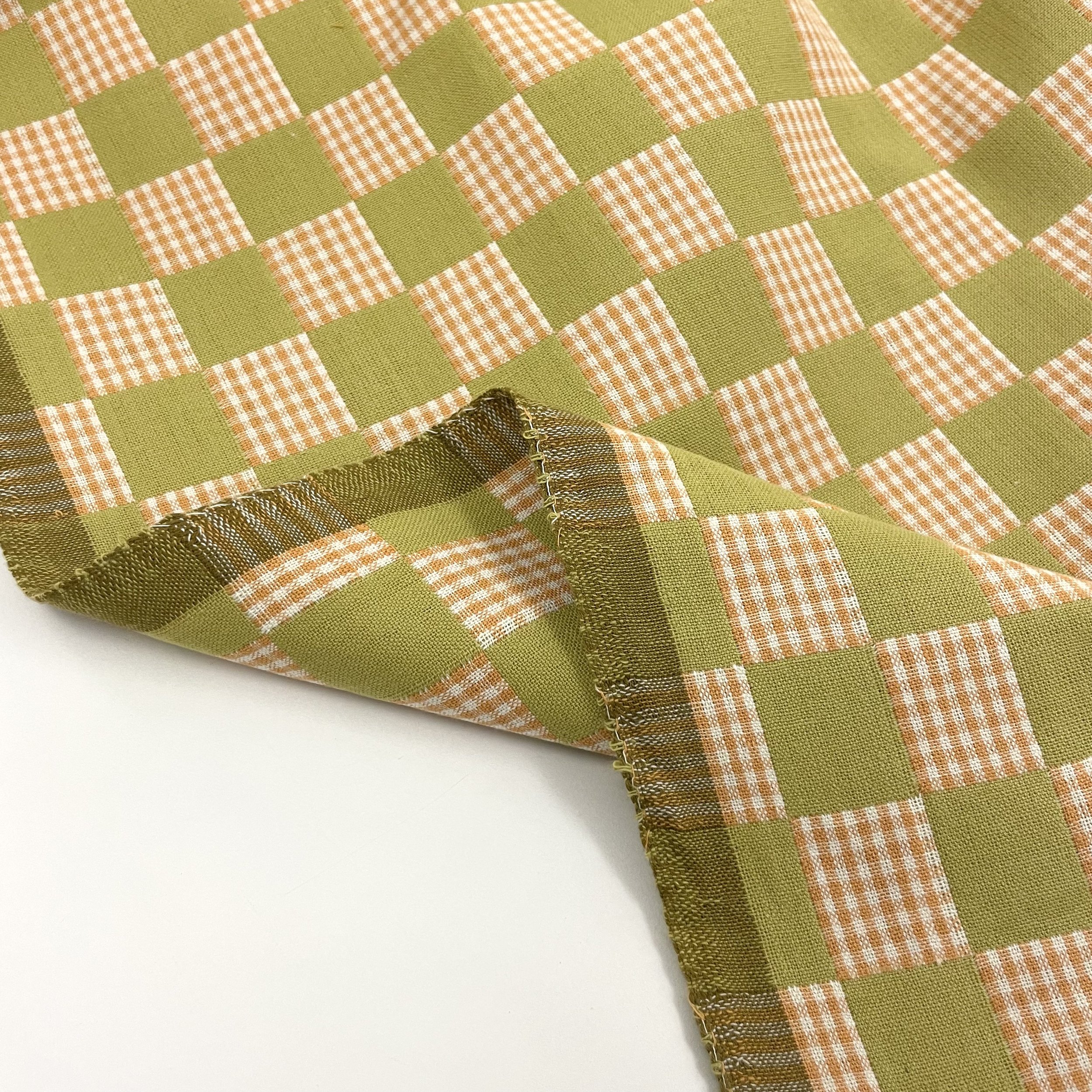 Hey Sew Sister - Kiwi Check from Checkmate by Fableism - Check Gingham Cotton Fabric 3.jpeg