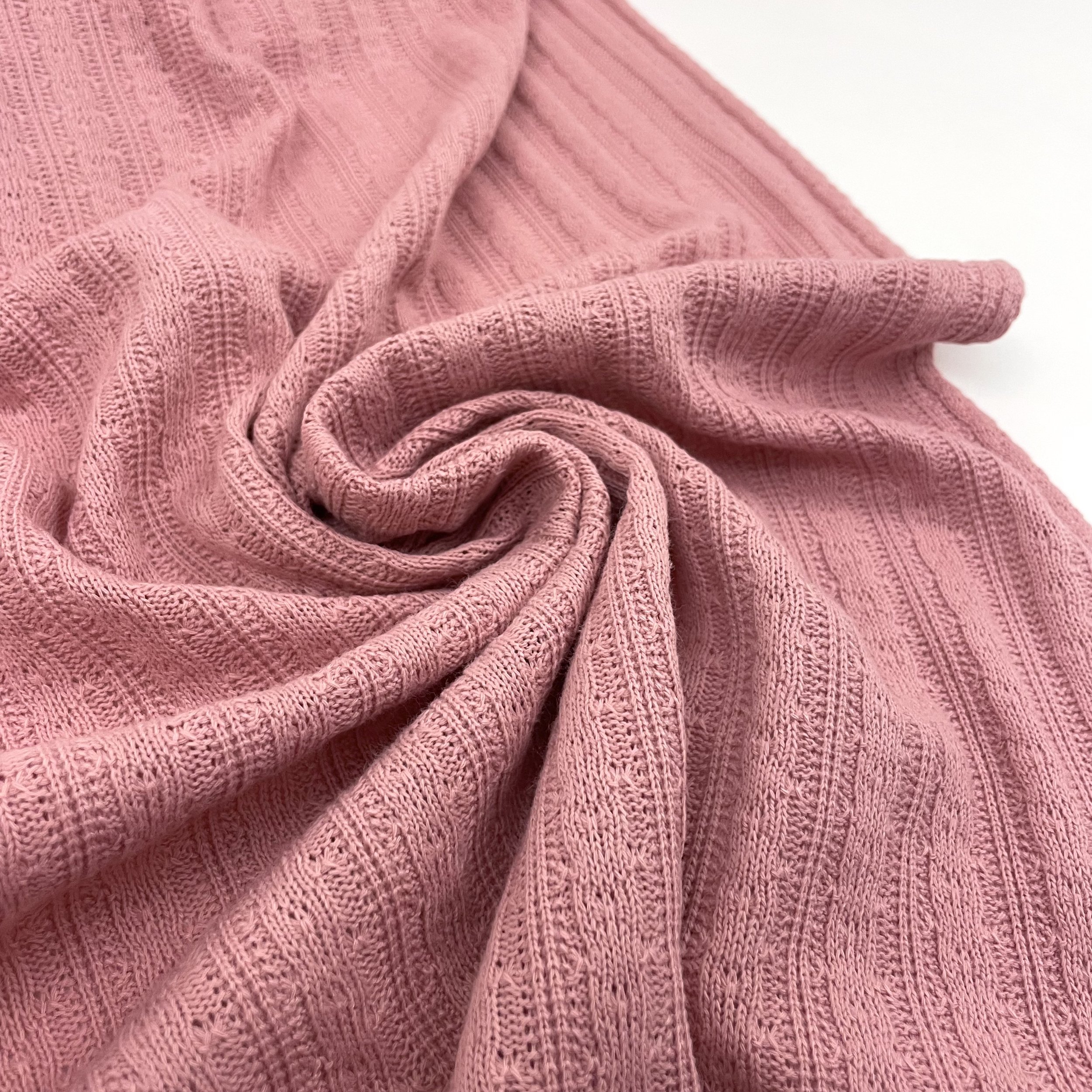 Hey Sew Sister - Deadstock Knitted Cotton Fabric - Rose Pink 3.jpeg
