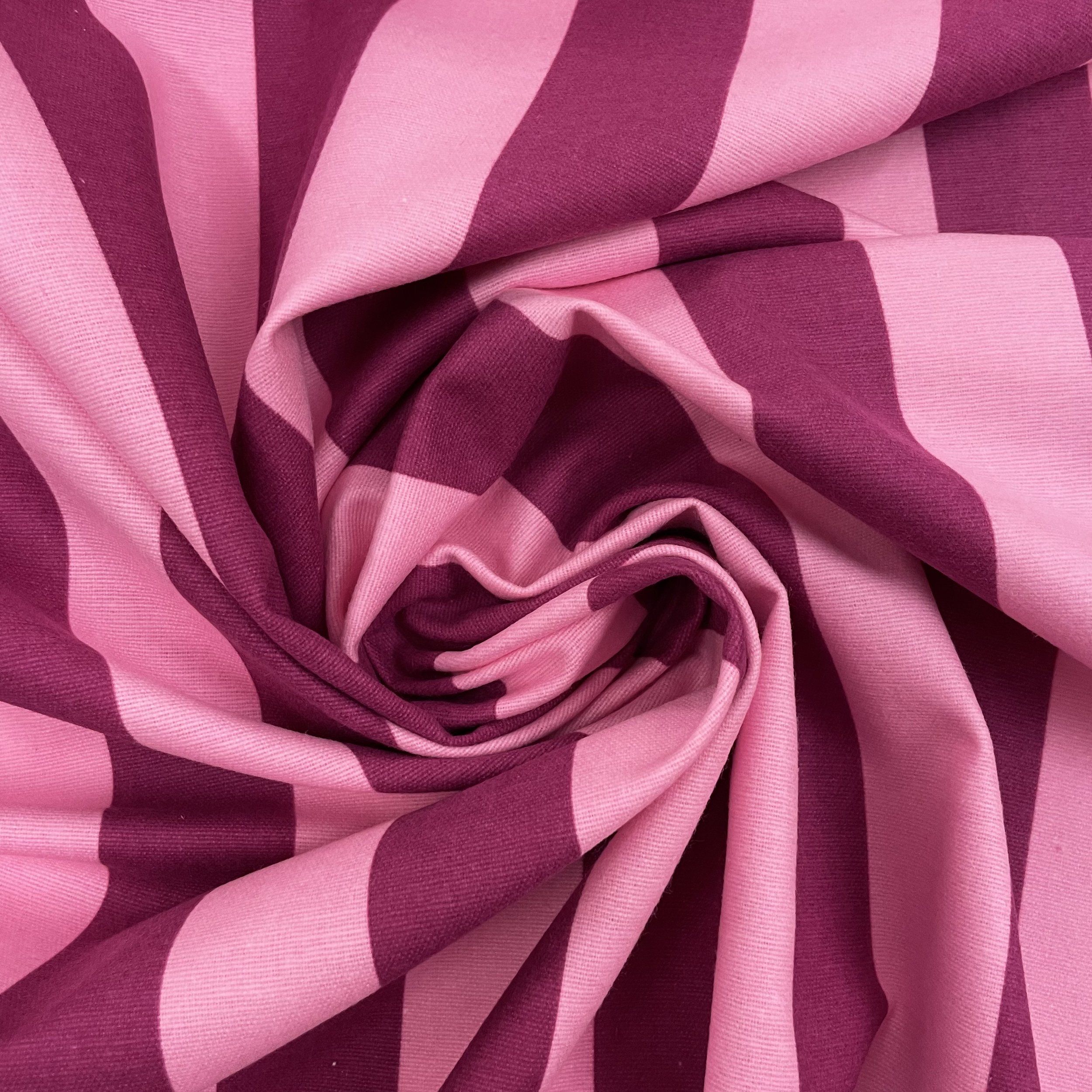 Hey Sew Sister - Stripe Print Cotton Flannel Fabric - The Cat's Pyjamas - Pink Monochrome - Hollyhock 3.jpeg