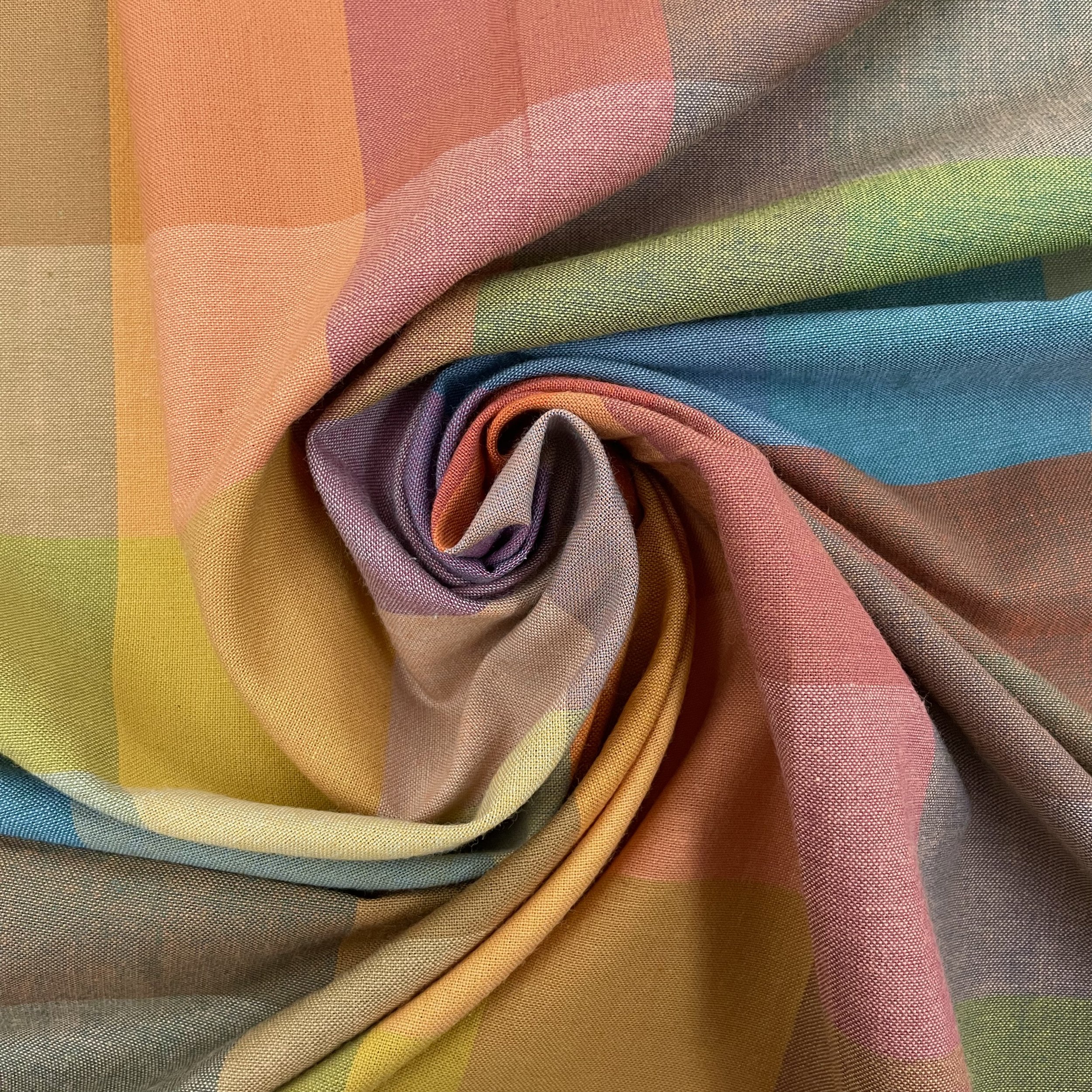 Hey Sew Sister - Fableism - Bold Happy Checkers - Lumiere Collection - Rainbow Check Cotton Fabric 3.jpeg