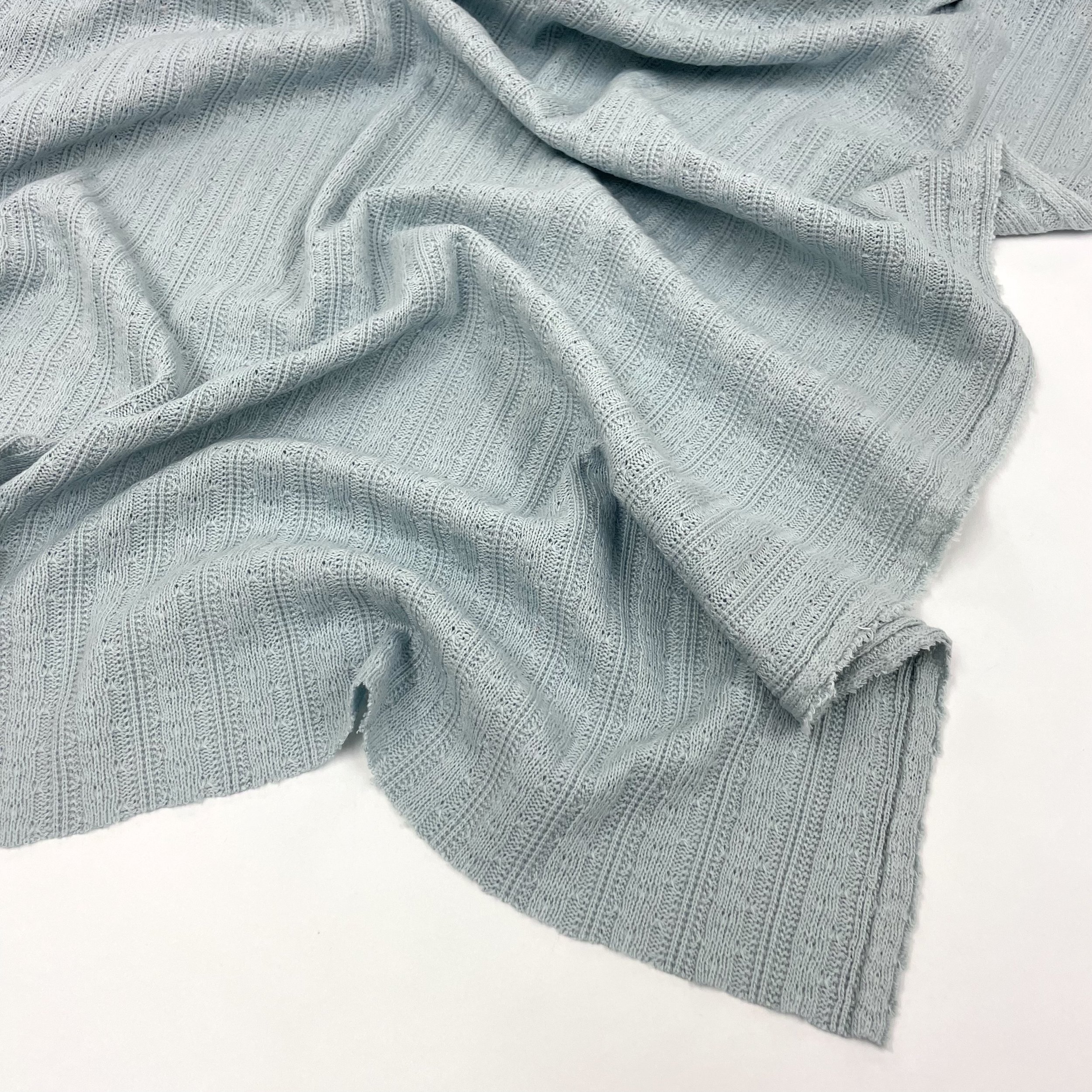 Hey Sew Sister - Deadstock Knitted Cotton Fabric - Powder Blue 2.jpeg
