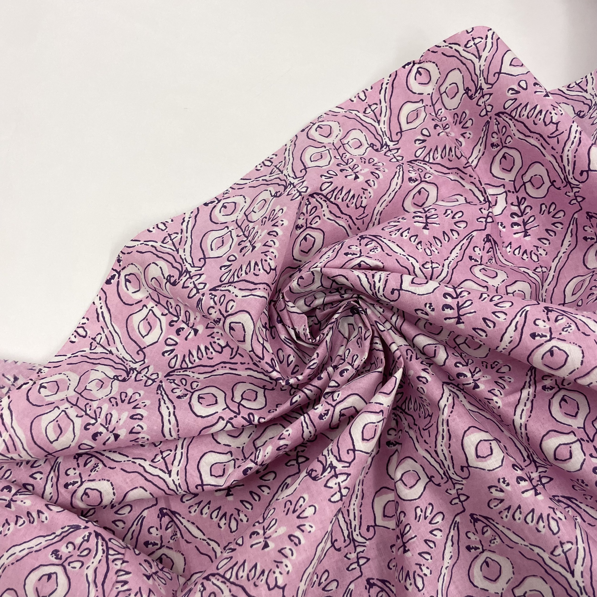 Hey Sew Sister - Jaipuri Buti Floral - Block Printed Lightweight Cotton - Lilac 3.jpeg