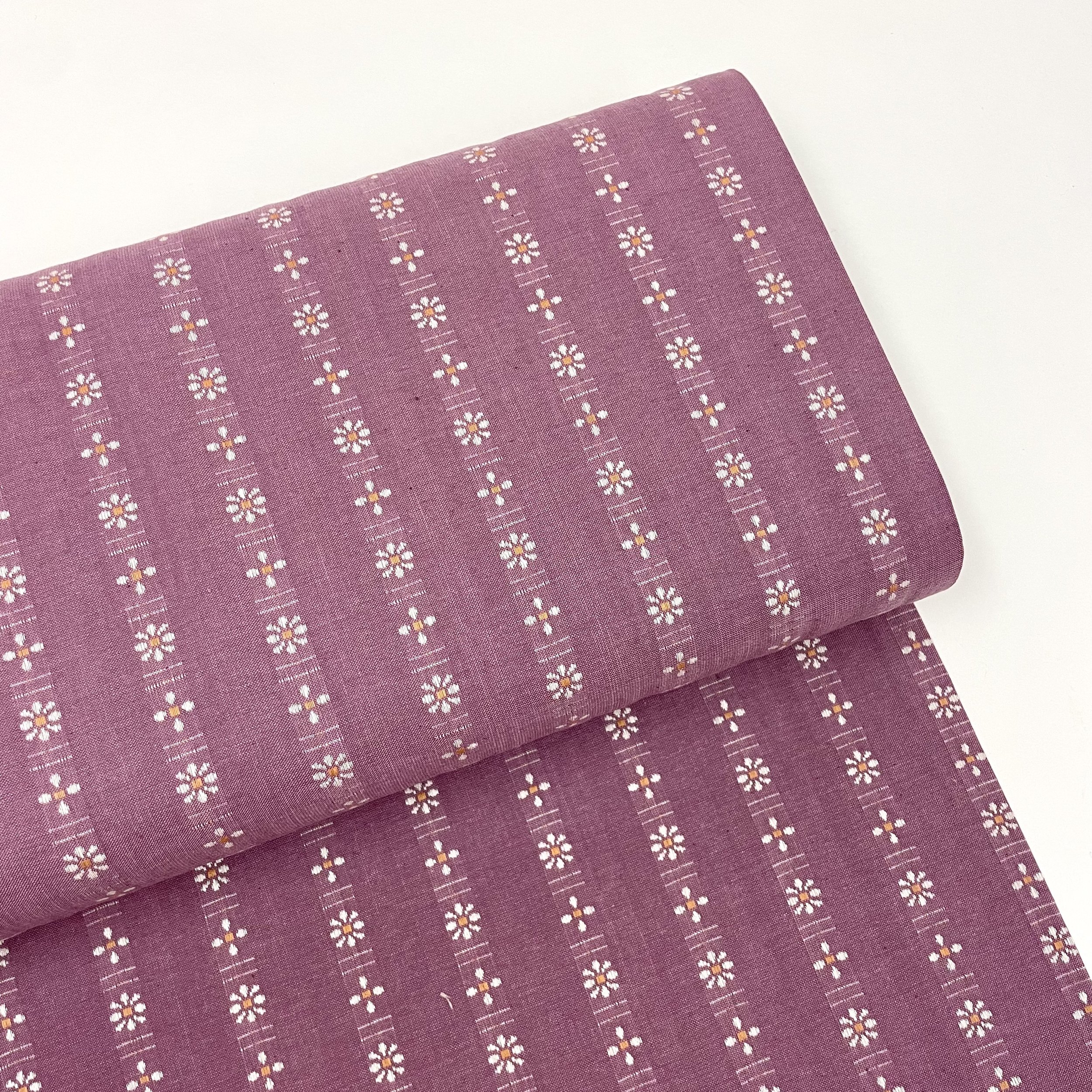Hey Sew Sister - Fableism - Wildberry from Forest Forage - Berry Pink Lilac Purple Yarn Dyed Daisy Floral Cotton Fabric 1.jpeg
