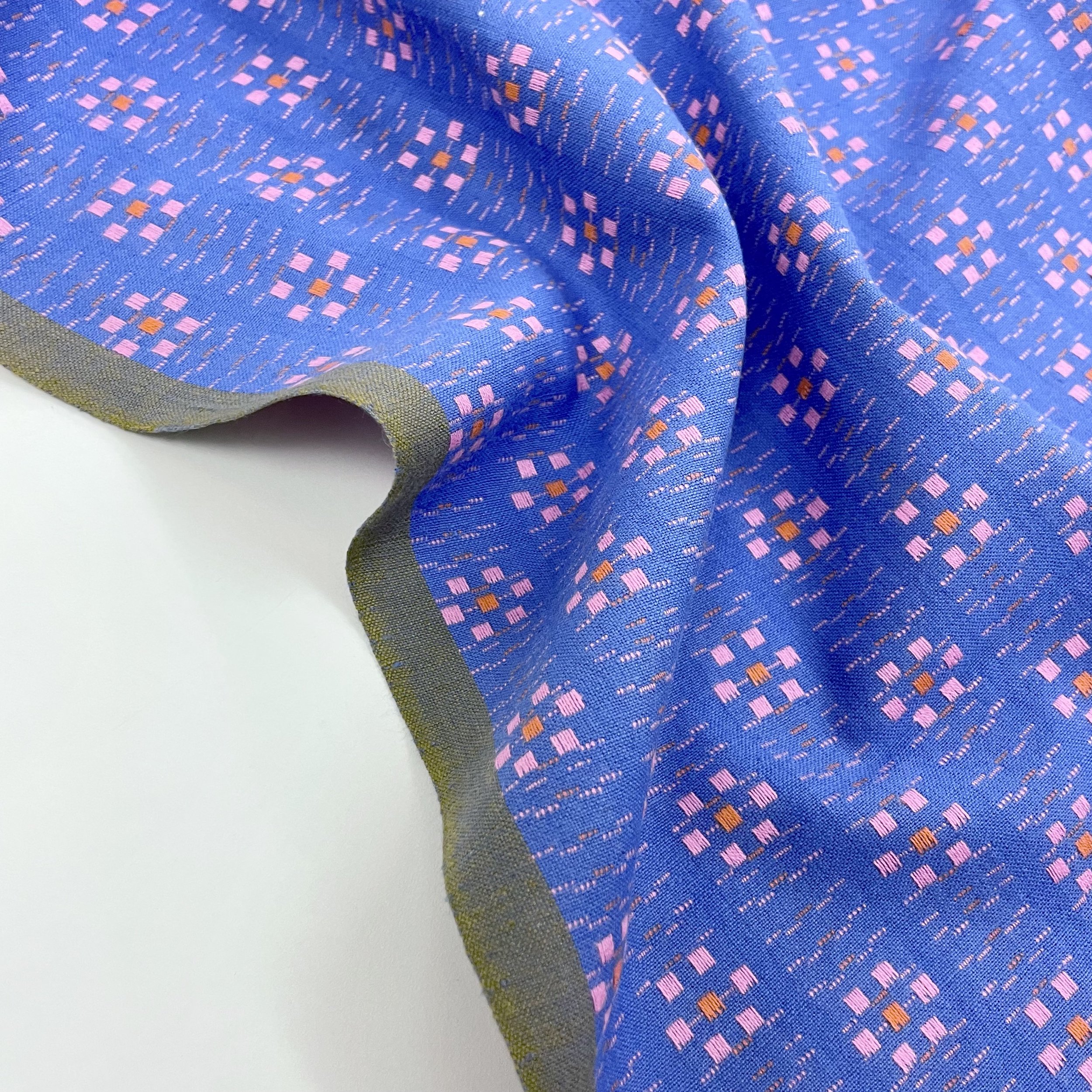 Hey Sew Sister - Fableism Supply Co - Cobalt Daisy from Swedish Holiday by House that Lars Build - Blue Yarn Dyed Daisy Flower Cotton Fabric 4.jpeg