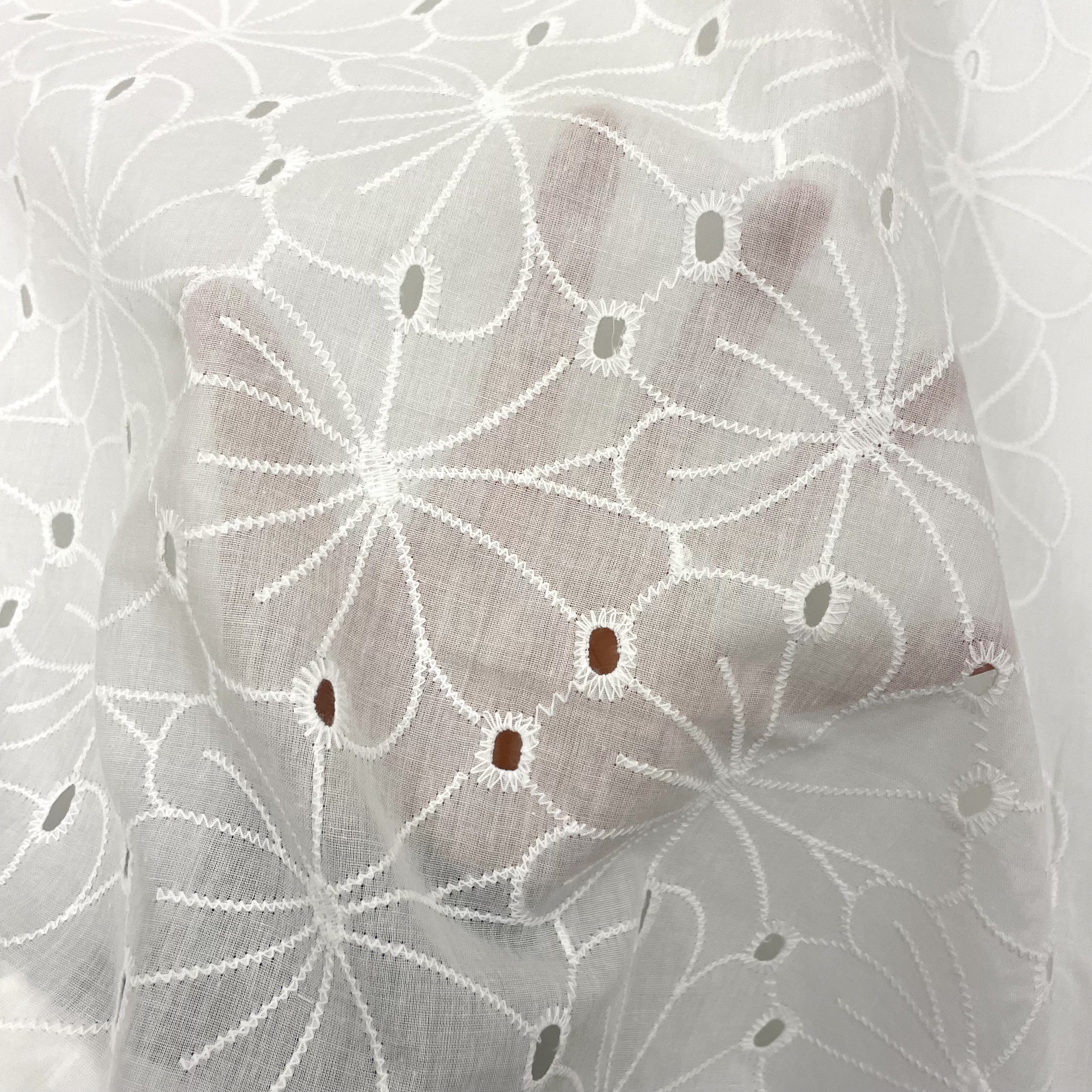 Hey Sew Sister - White Floral Embroidered Eyelet Cotton Fabric 6.jpeg
