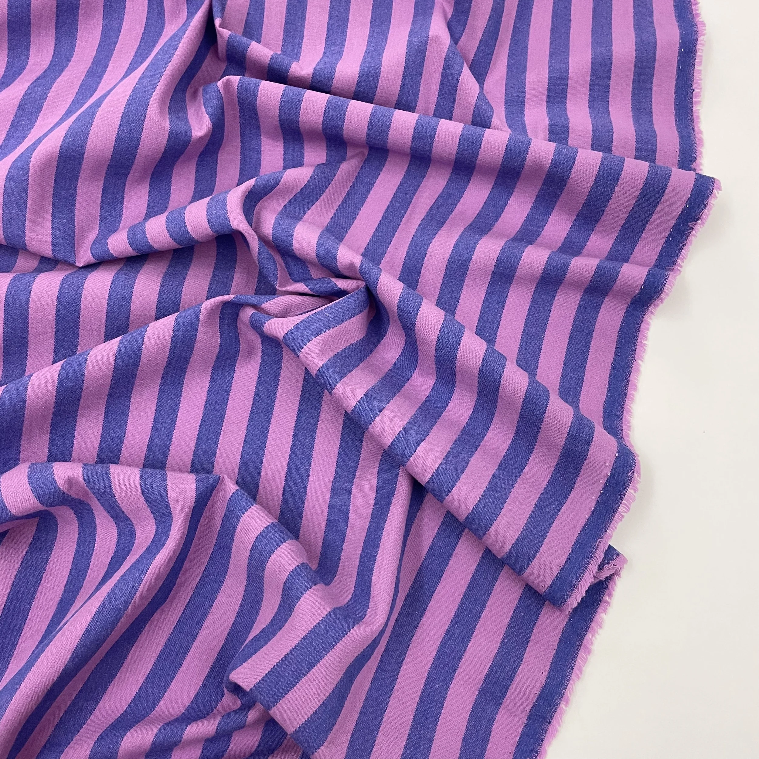 Hey Sew Sister - Bilberry - Purple Pink Stripe Yarn Dyed Cotton Fabric 2.jpeg