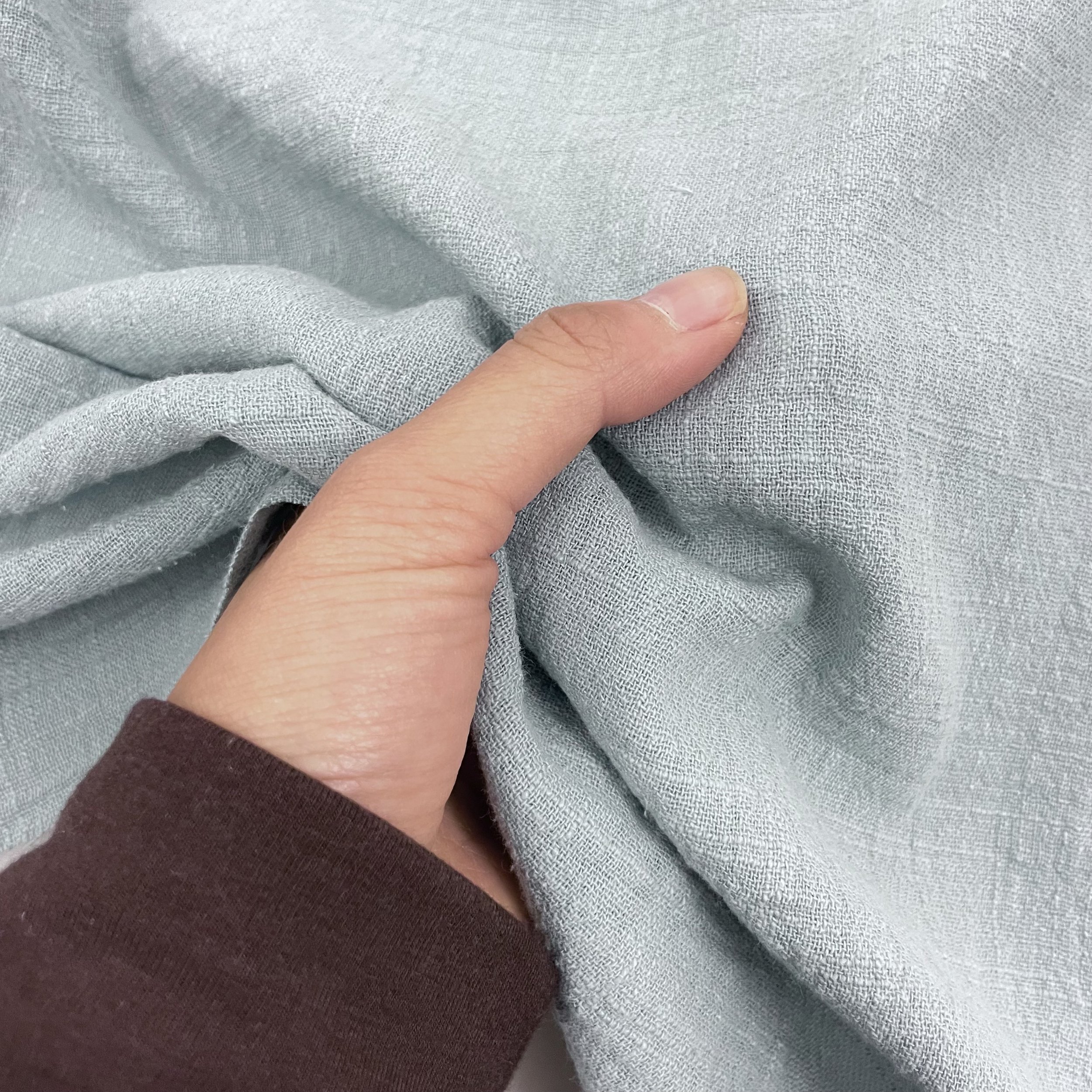 Hey Sew Sister - Lightweight Slub Cotton Fabric - Powder Blue 5.jpeg