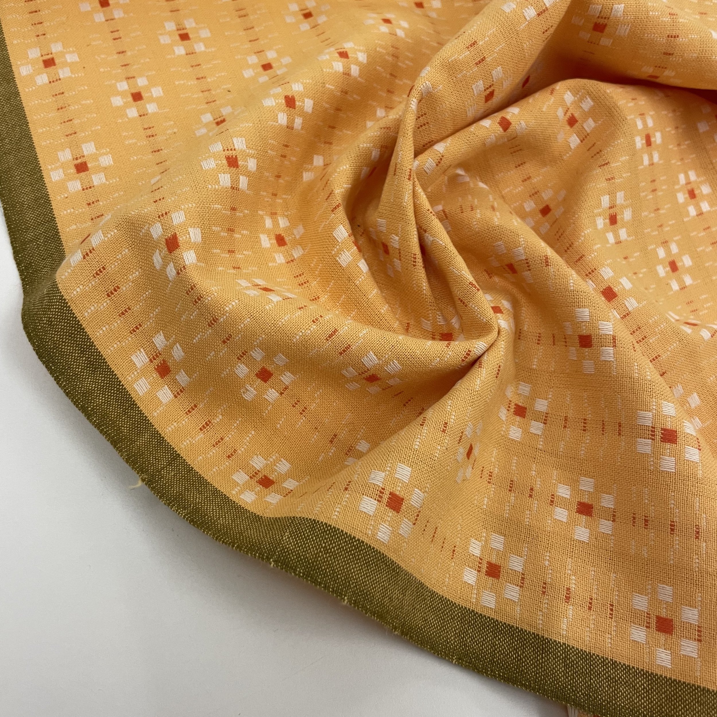 Hey Sew Sister - Fableism Supply Co - Goldenrod Daisy from Swedish Holiday by House that Lars Build - Yellow Yarn Dyed Daisy Flower Cotton Fabric 4.jpeg