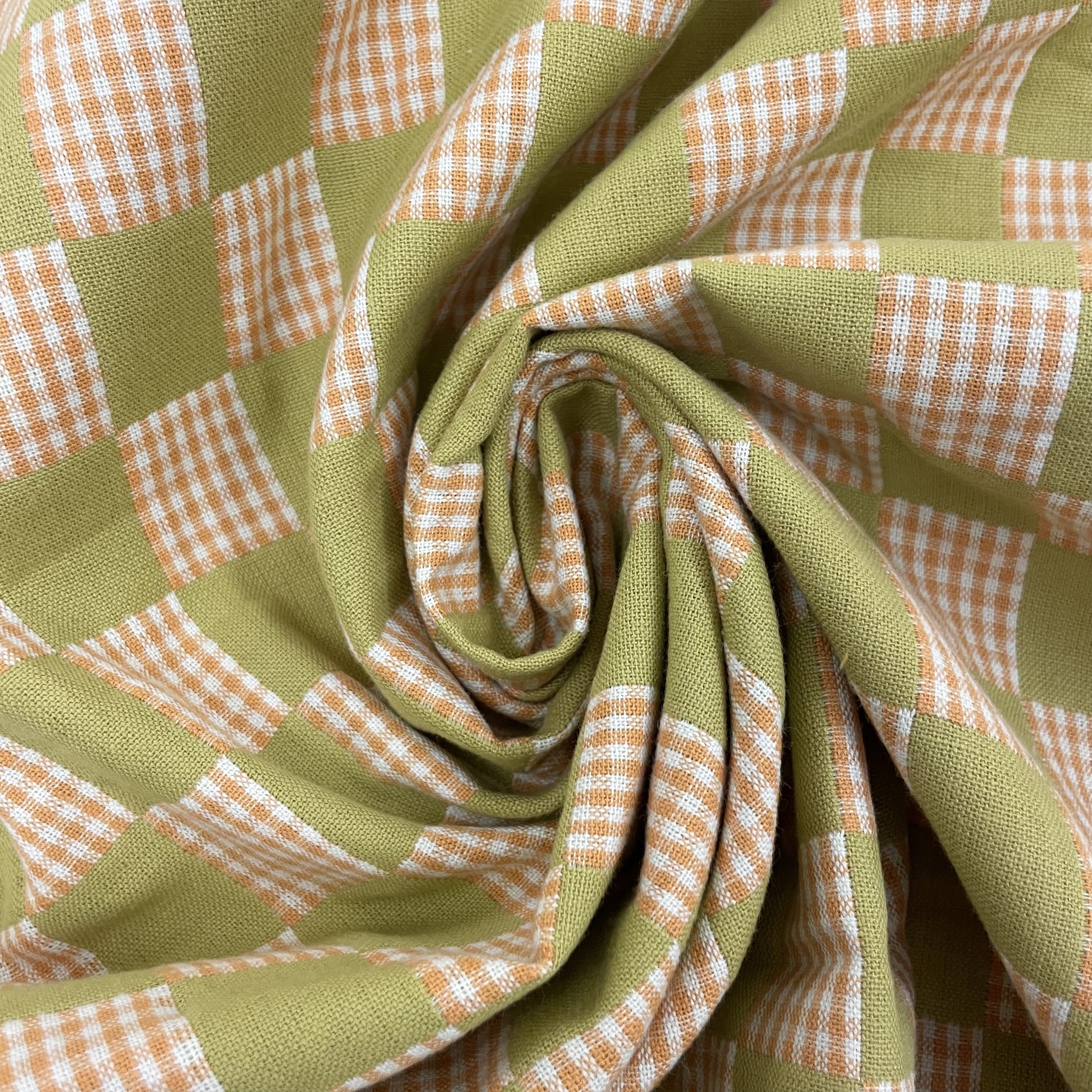 Hey Sew Sister - Kiwi Check from Checkmate by Fableism - Check Gingham Cotton Fabric 4.jpeg
